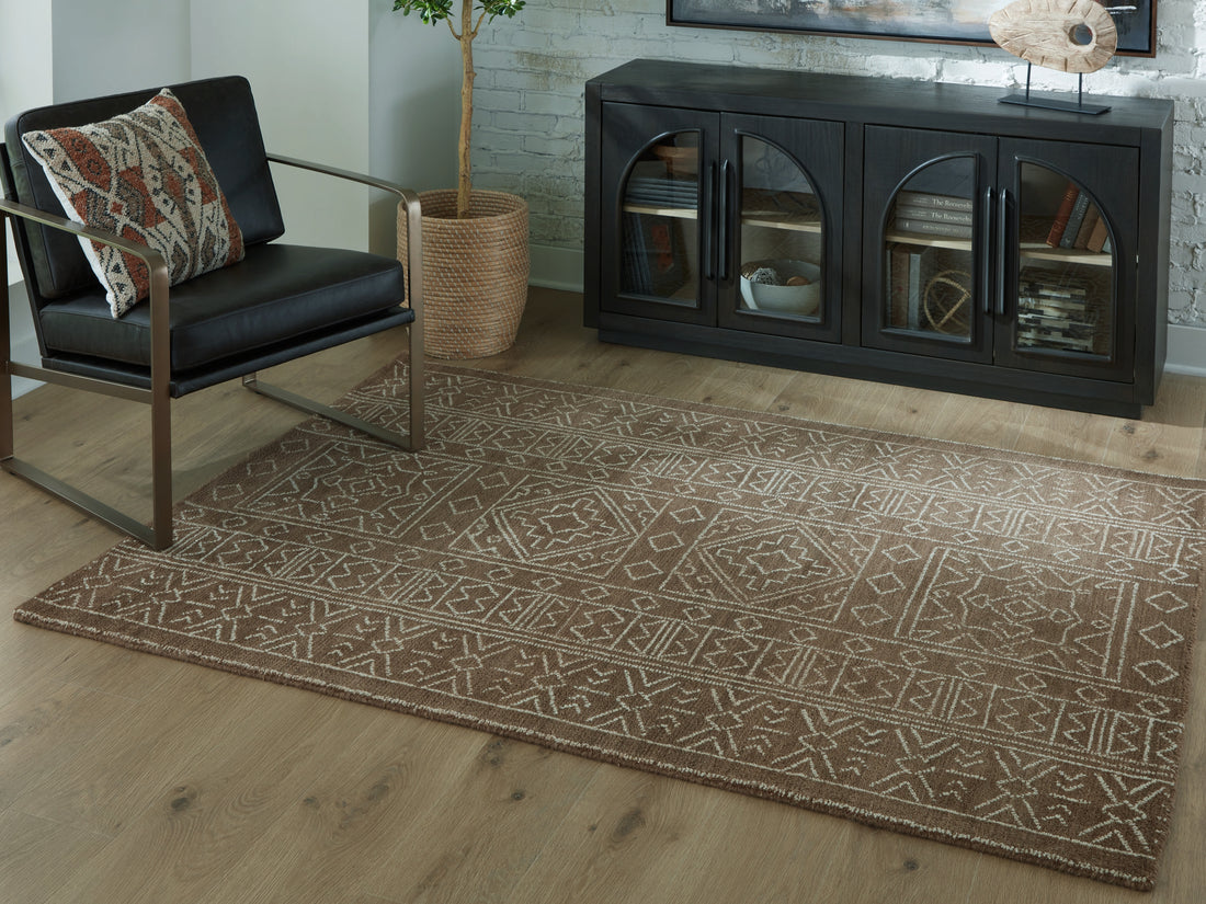 Merrittman Brown/Ivory Medium Rug - R407702