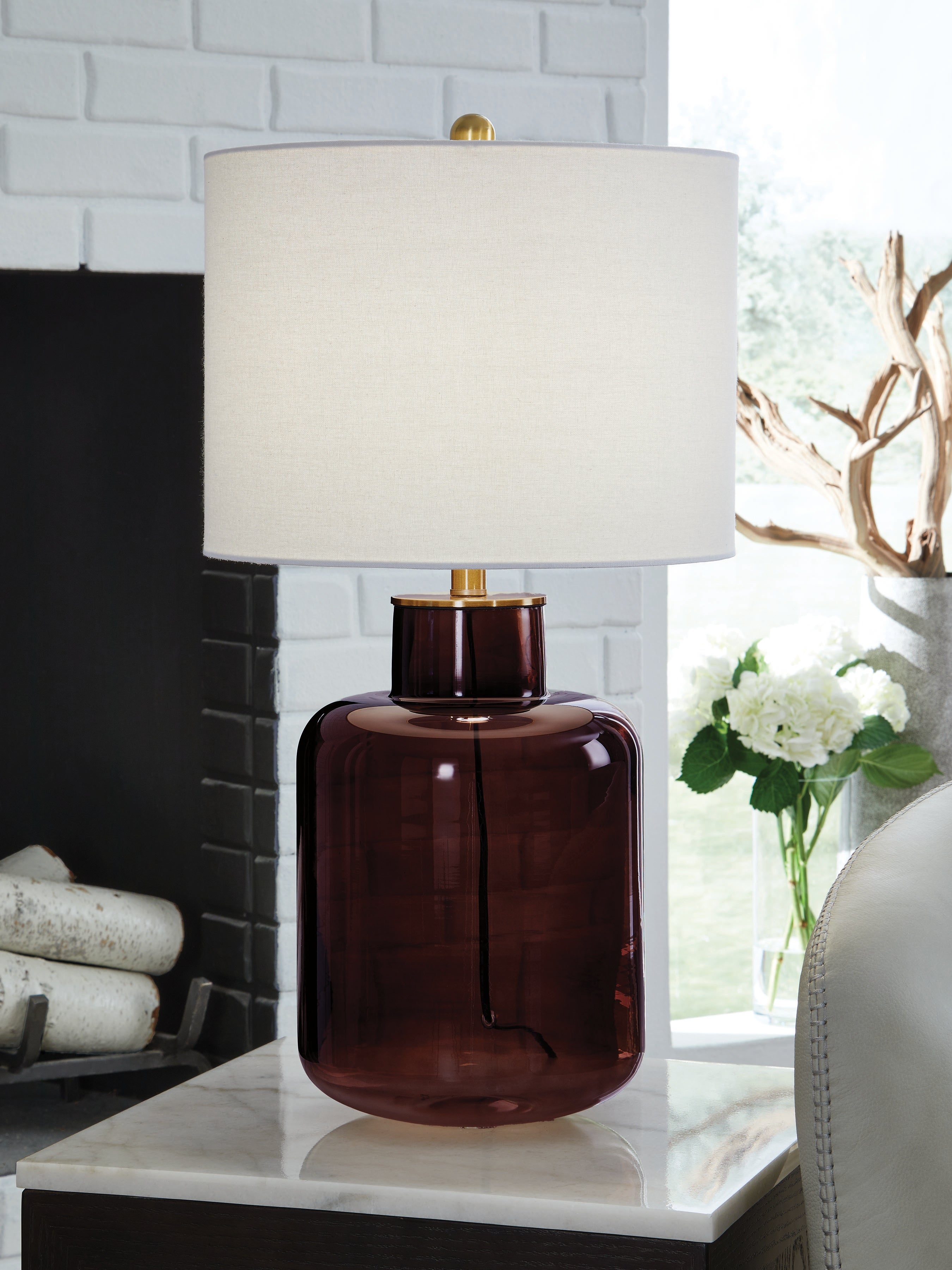 Mette Brown/Gold Finish Table Lamp - L430924