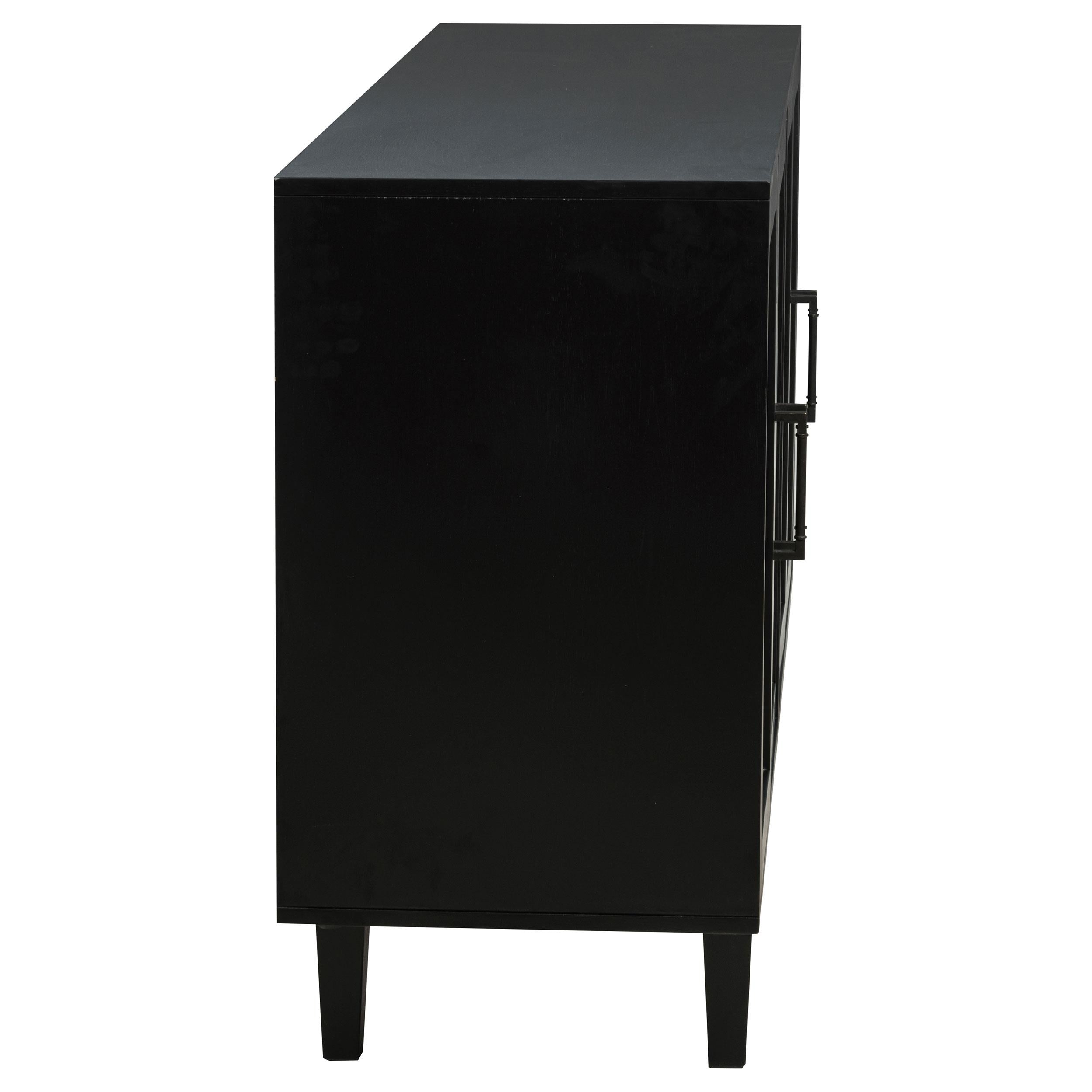 Middleton 4-door Sideboard Server with Dual Drawers Black - 108545BLK