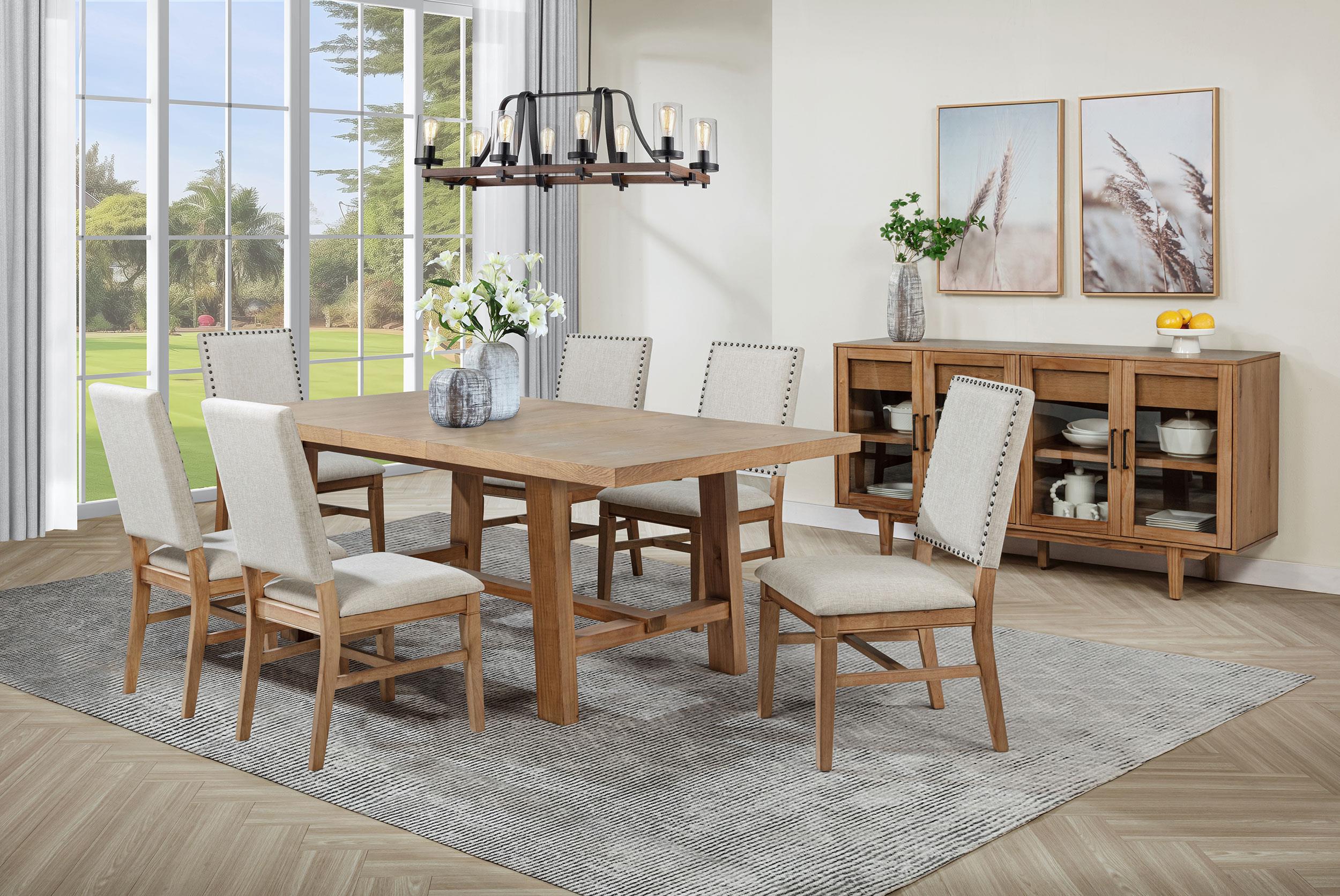 Middleton 7-piece Extension Leaf Dining Set Brown and Beige - 108540-S7