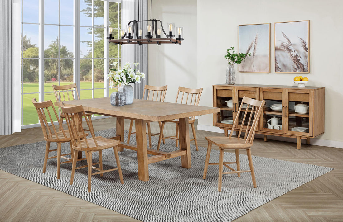 Middleton 7-piece Extension Leaf Dining Set Natural Brown - 108540-S7N