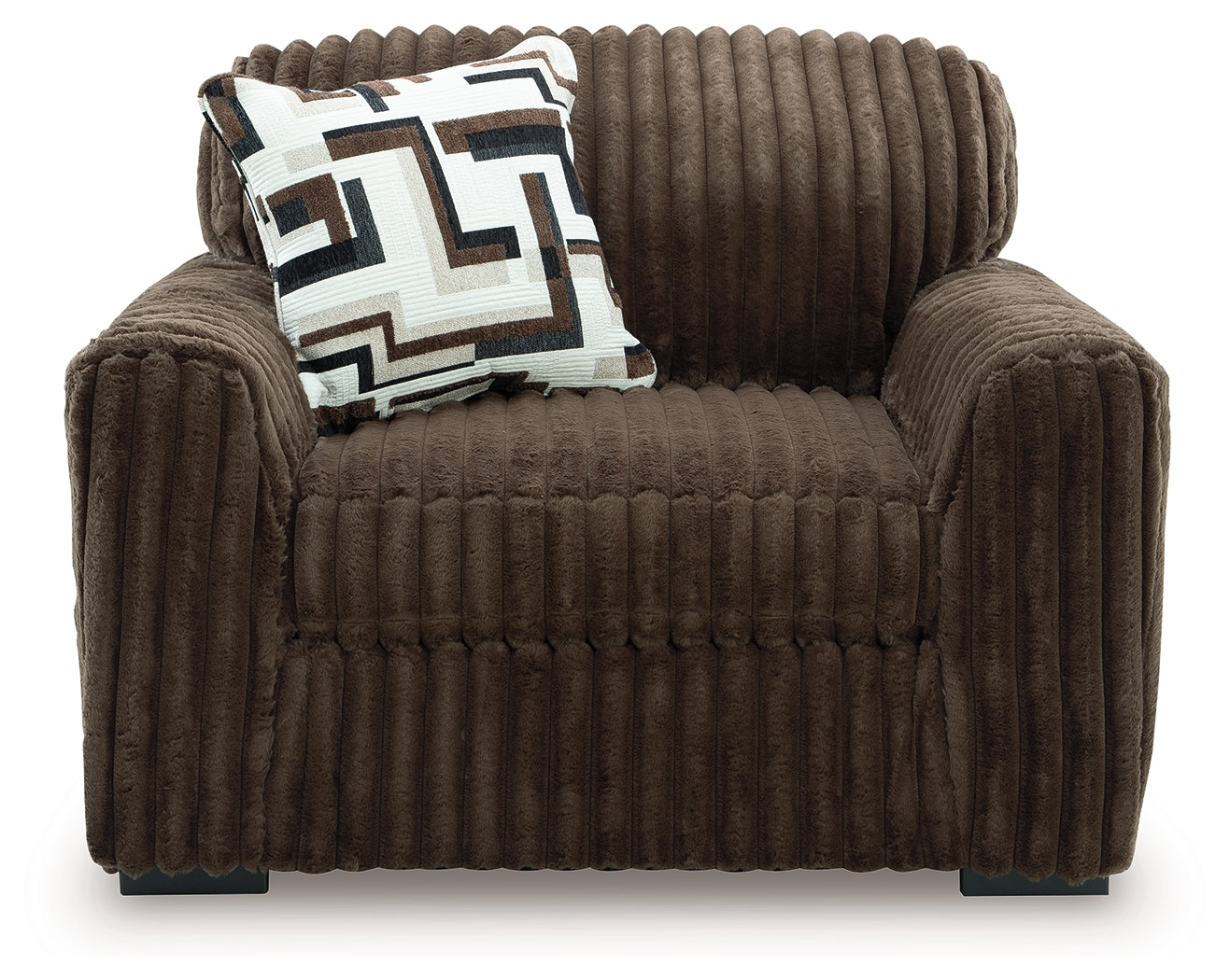 Midnight-Madness 4-Piece Sectional and Oversized Chair - 98104S27
