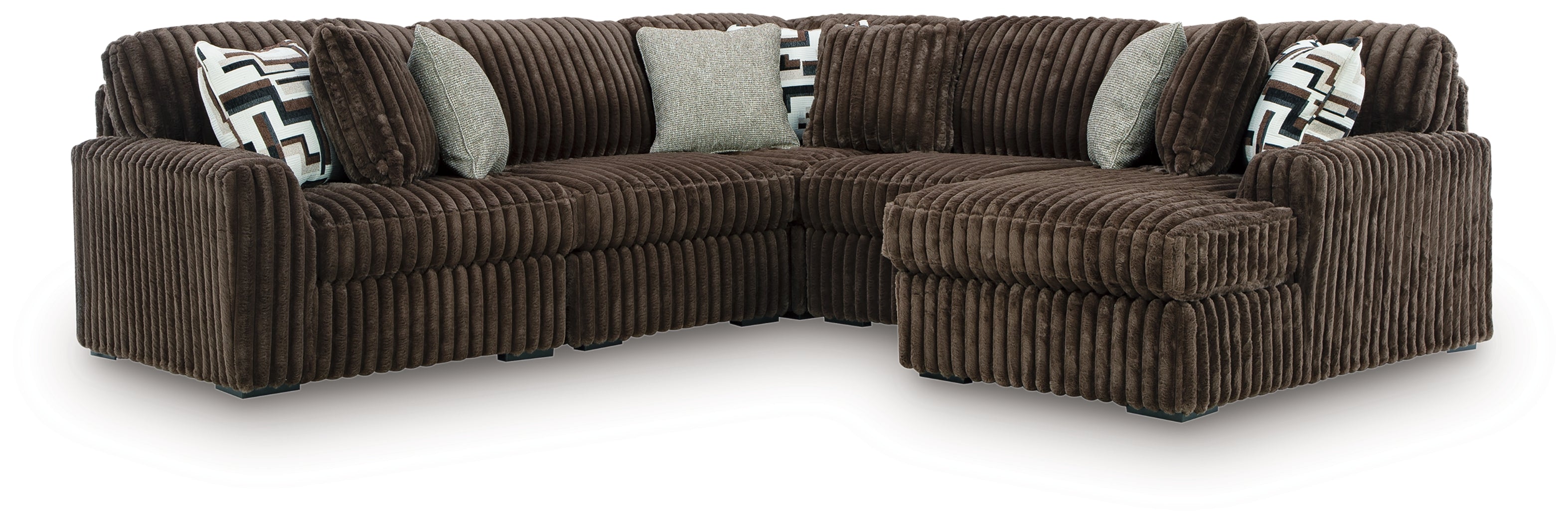 Midnight-Madness 5-Piece Sectional with Chaise - 98104S22