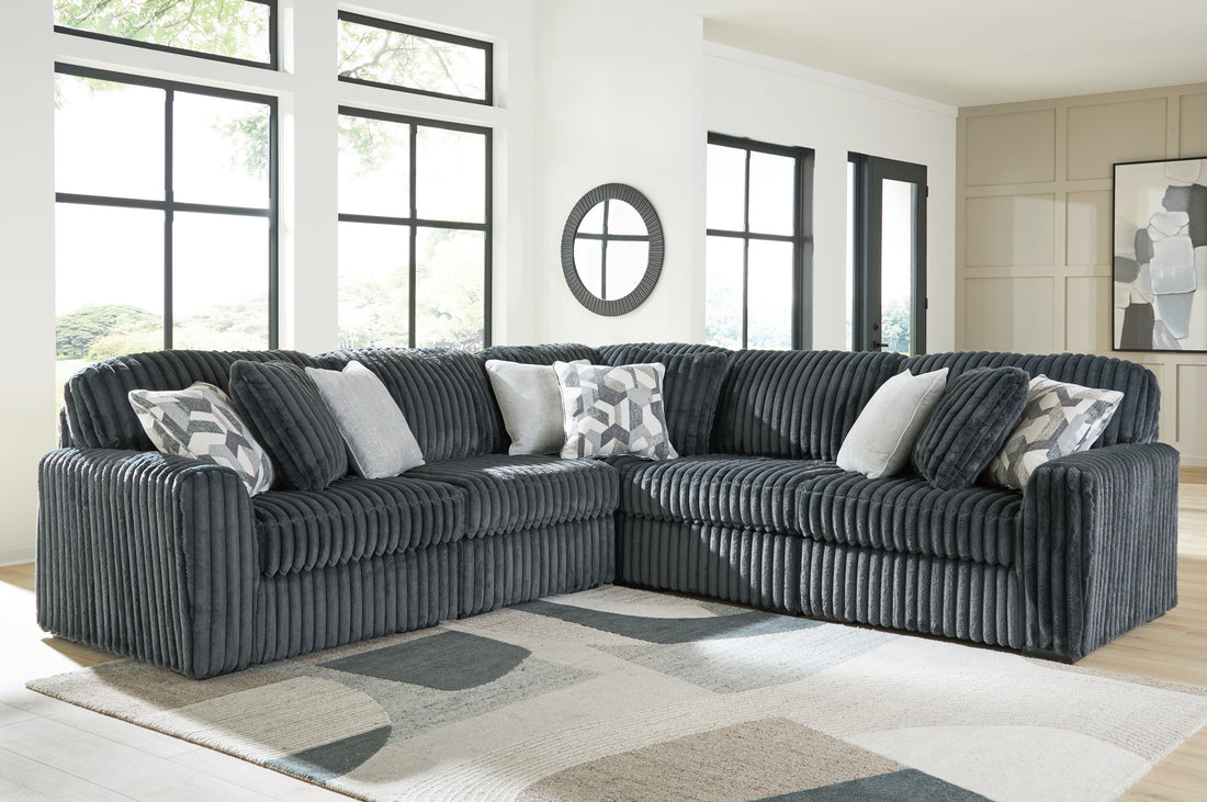 Midnight-Madness Gunmetal 5-Piece Sectional - 98105S27