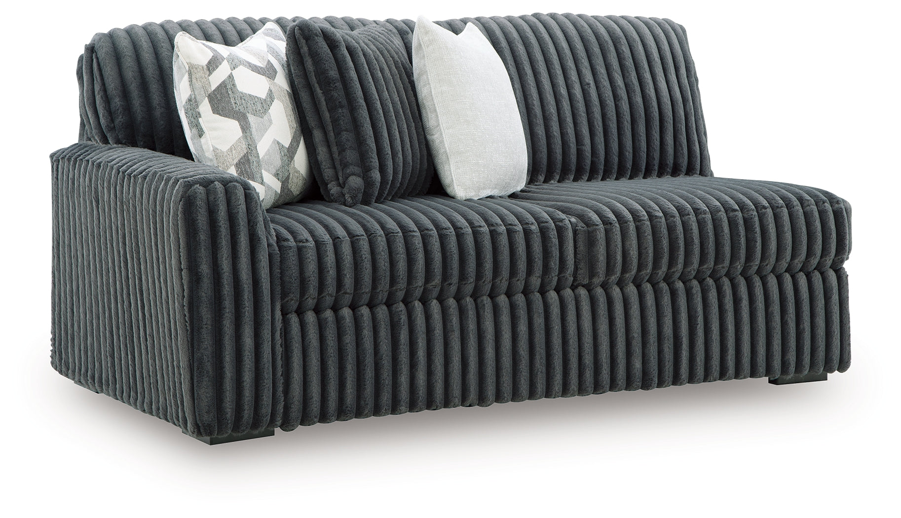 Midnight-Madness Gunmetal Left-Arm Facing Sofa - 9810566