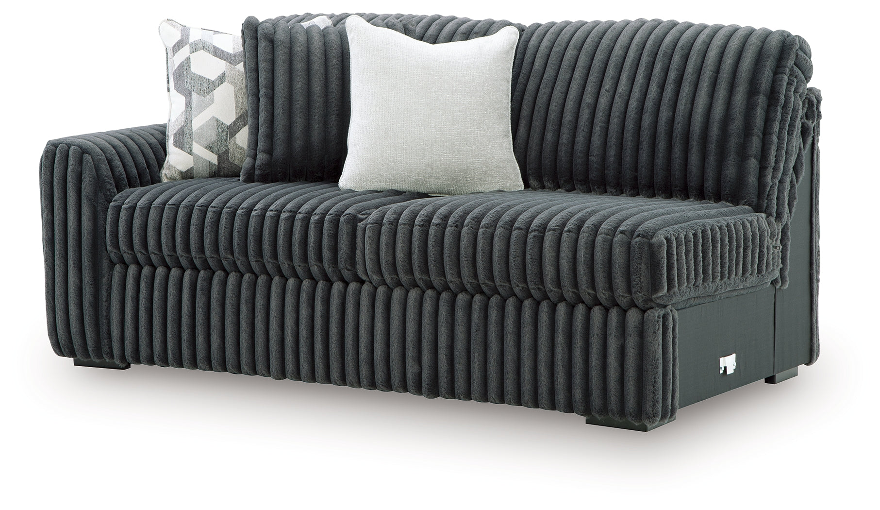 Midnight-Madness Gunmetal Left-Arm Facing Sofa - 9810566