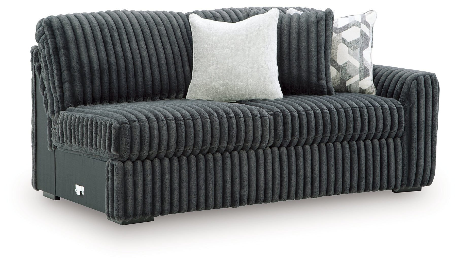 Midnight-Madness Gunmetal Right-Arm Facing Sofa - 9810567