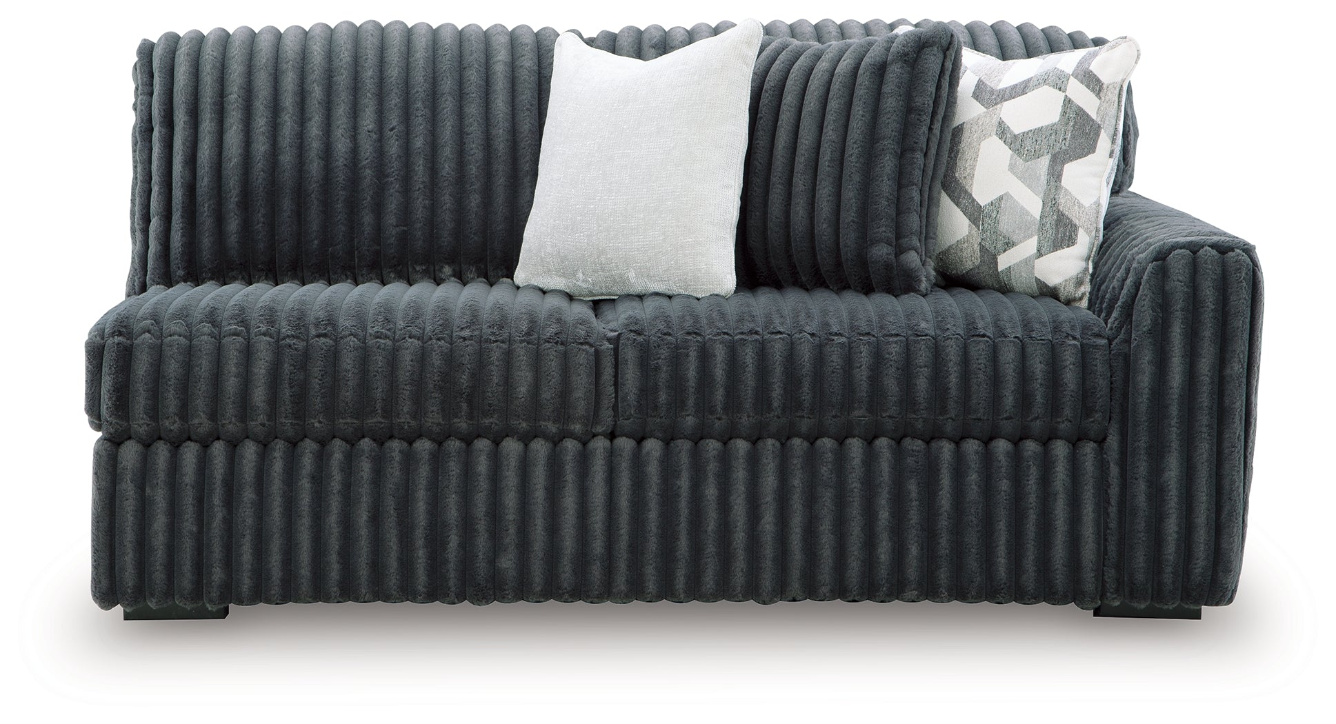 Midnight-Madness Gunmetal Right-Arm Facing Sofa - 9810567