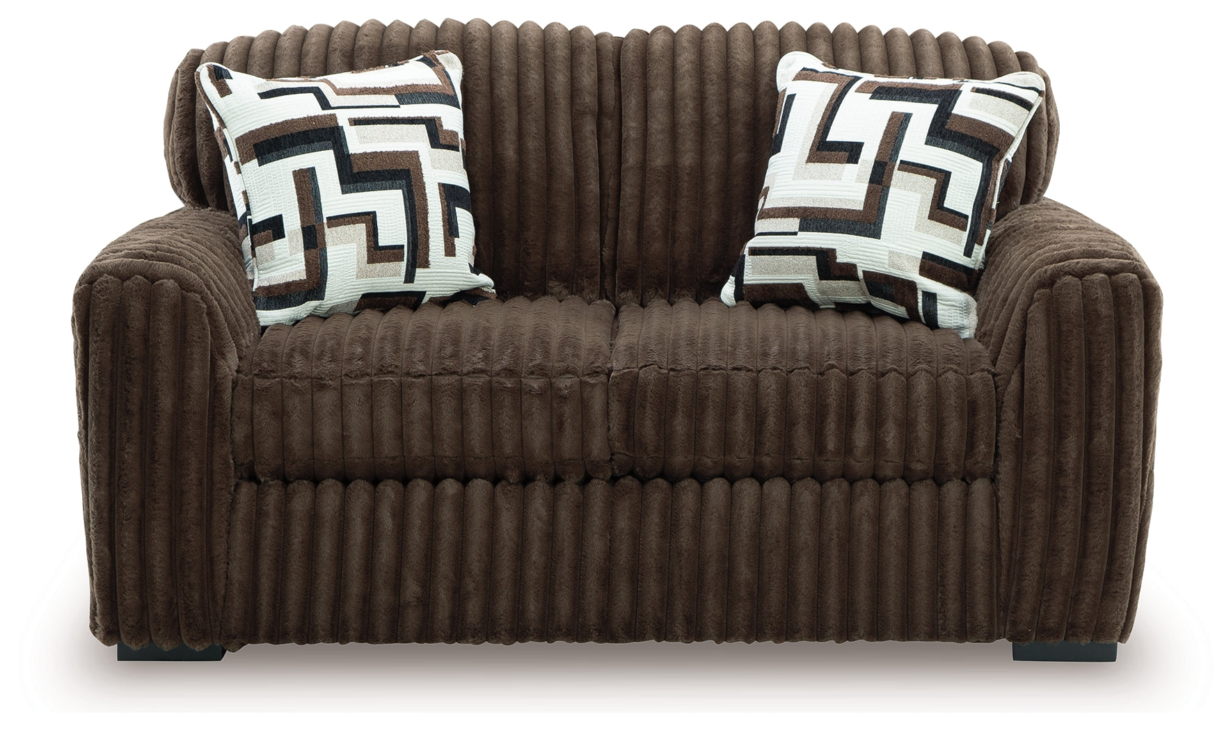 Midnight-Madness Loveseat, Oversized Chaise and Ottoman - 98104U3