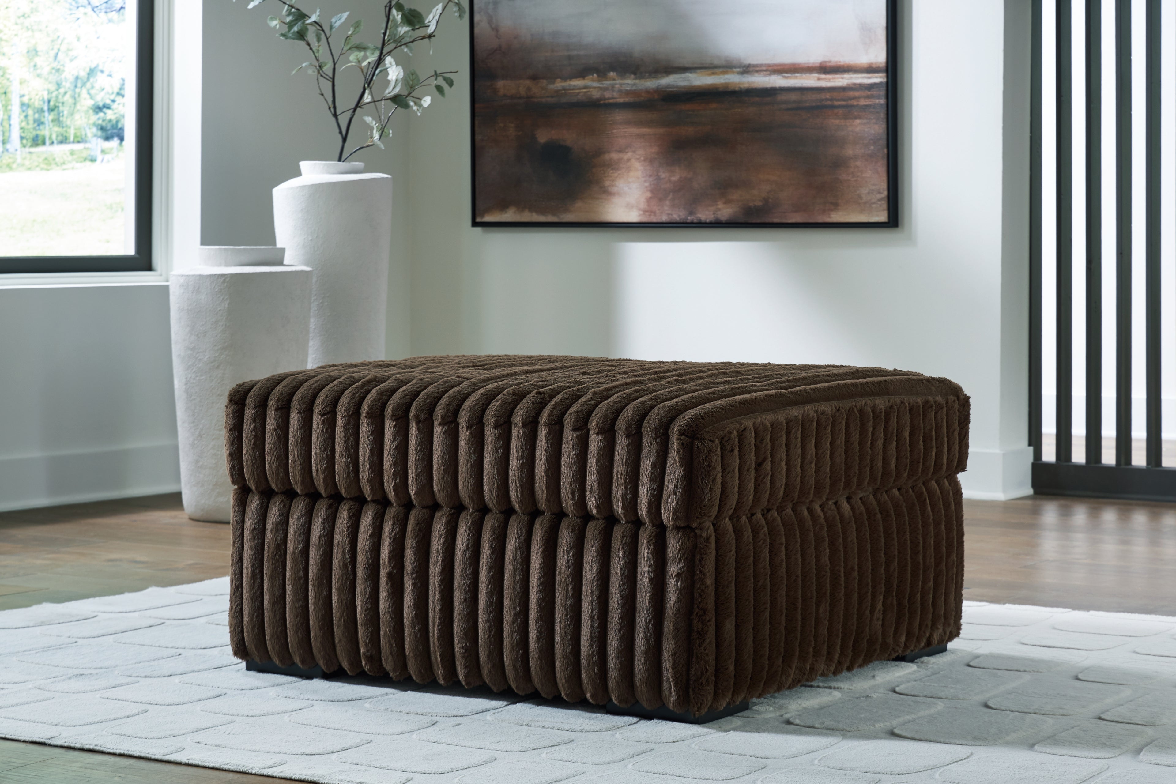 Midnight-Madness Sofa, Loveseat and Oversized Accent Ottoman - 98104U2