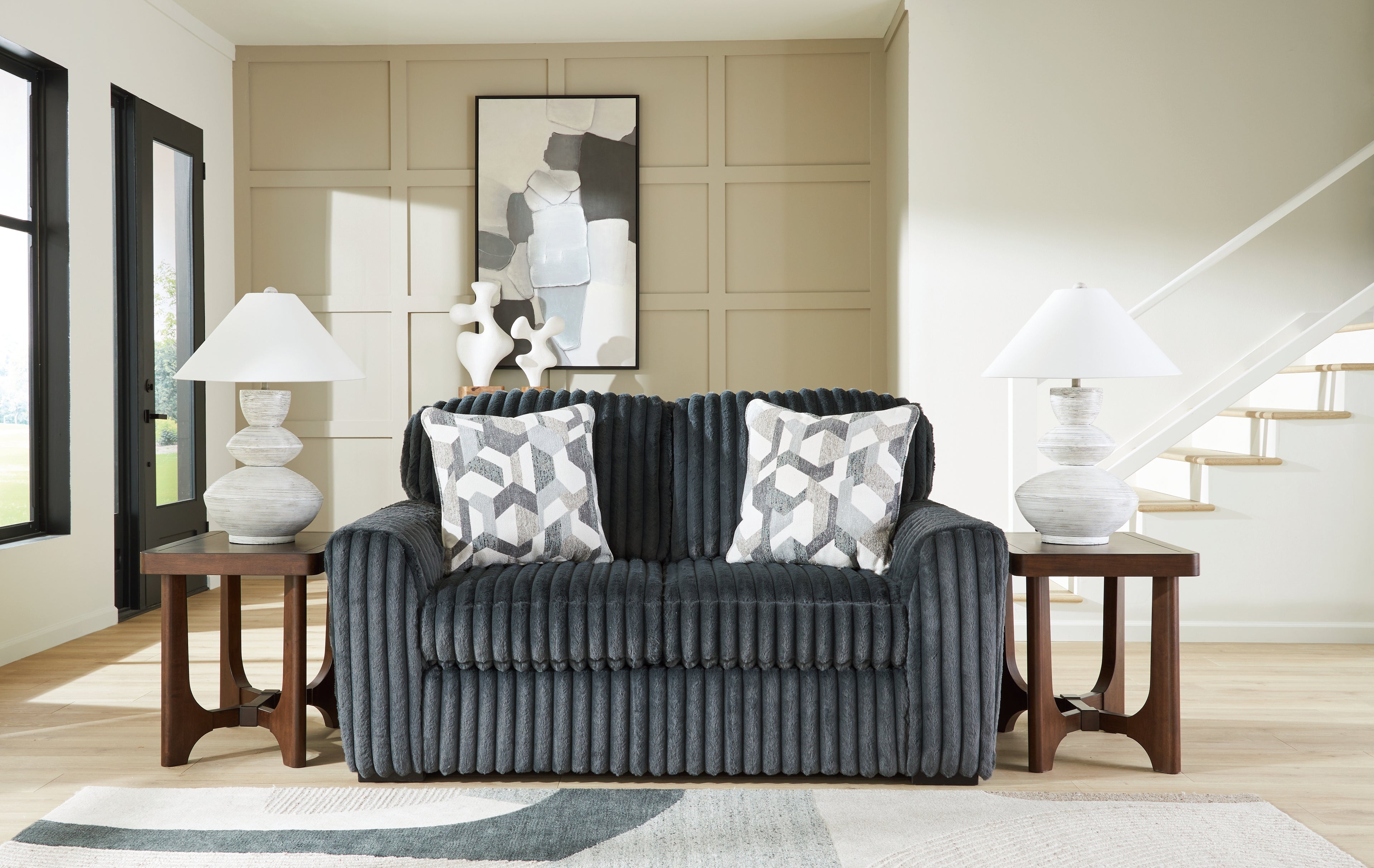 Midnight-Madness Sofa, Loveseat and Oversized Chaise - 98105U2