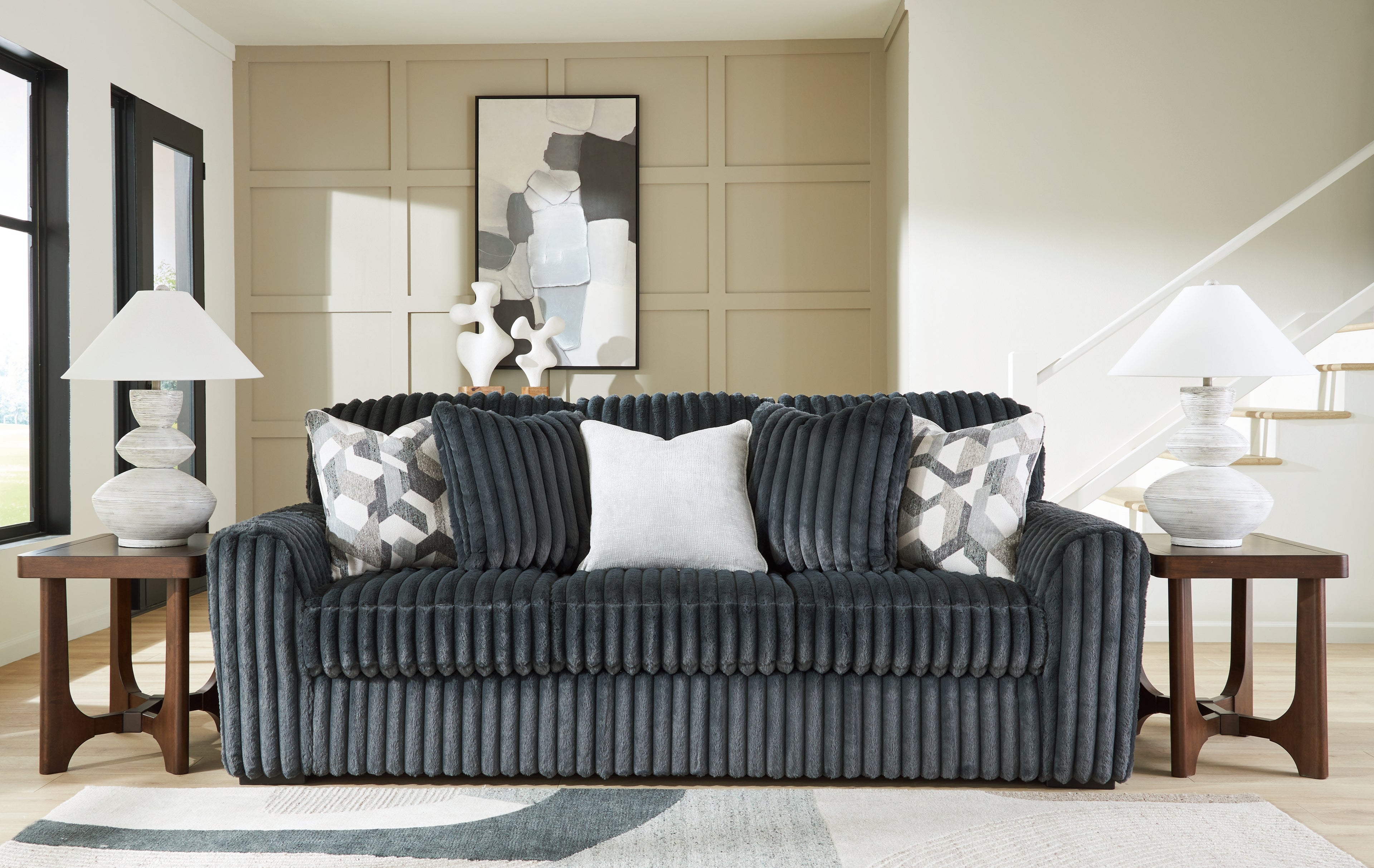 Midnight-Madness Sofa, Loveseat and Oversized Chaise - 98105U2