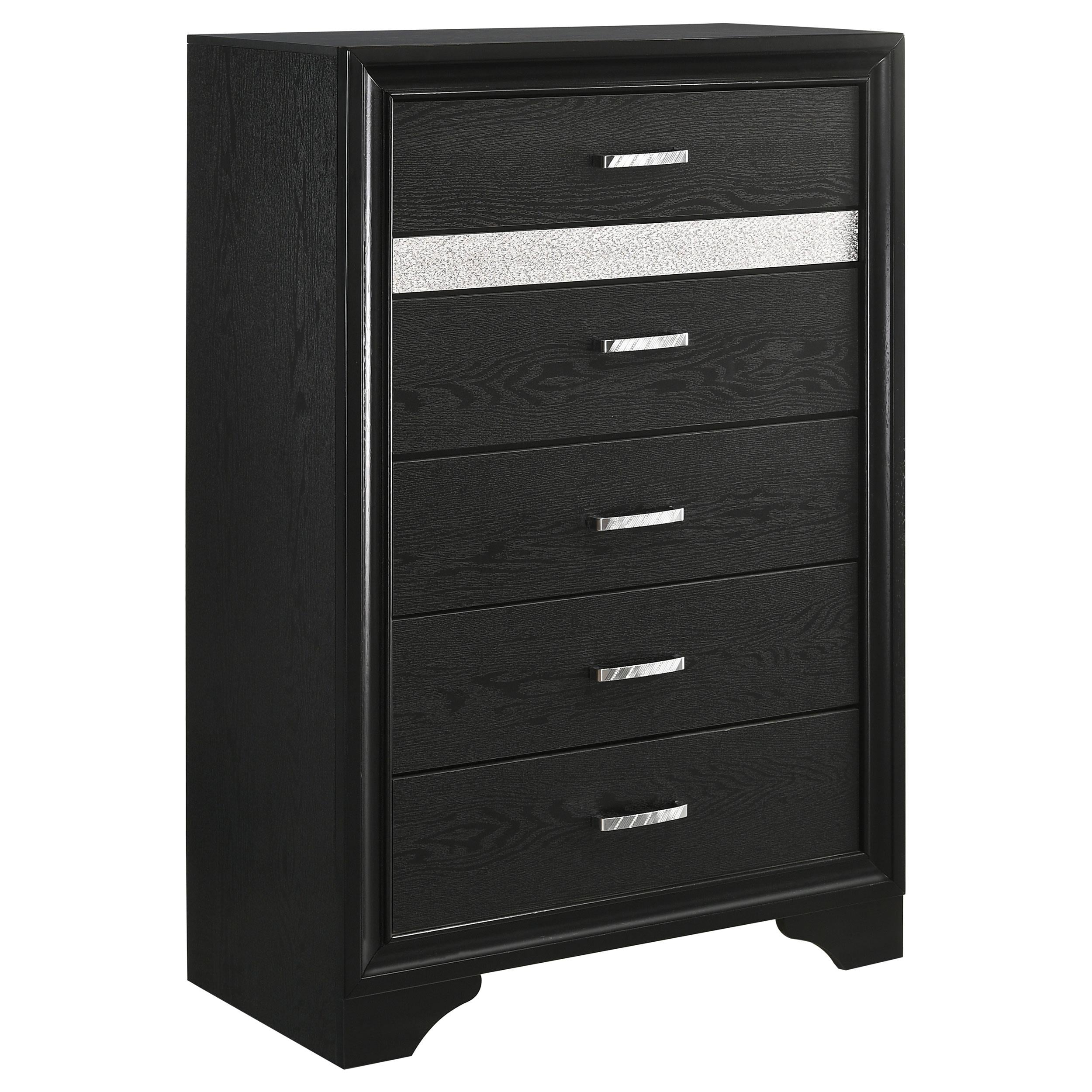 Miranda 5-piece Twin Bedroom Set Black - 206360T-S5