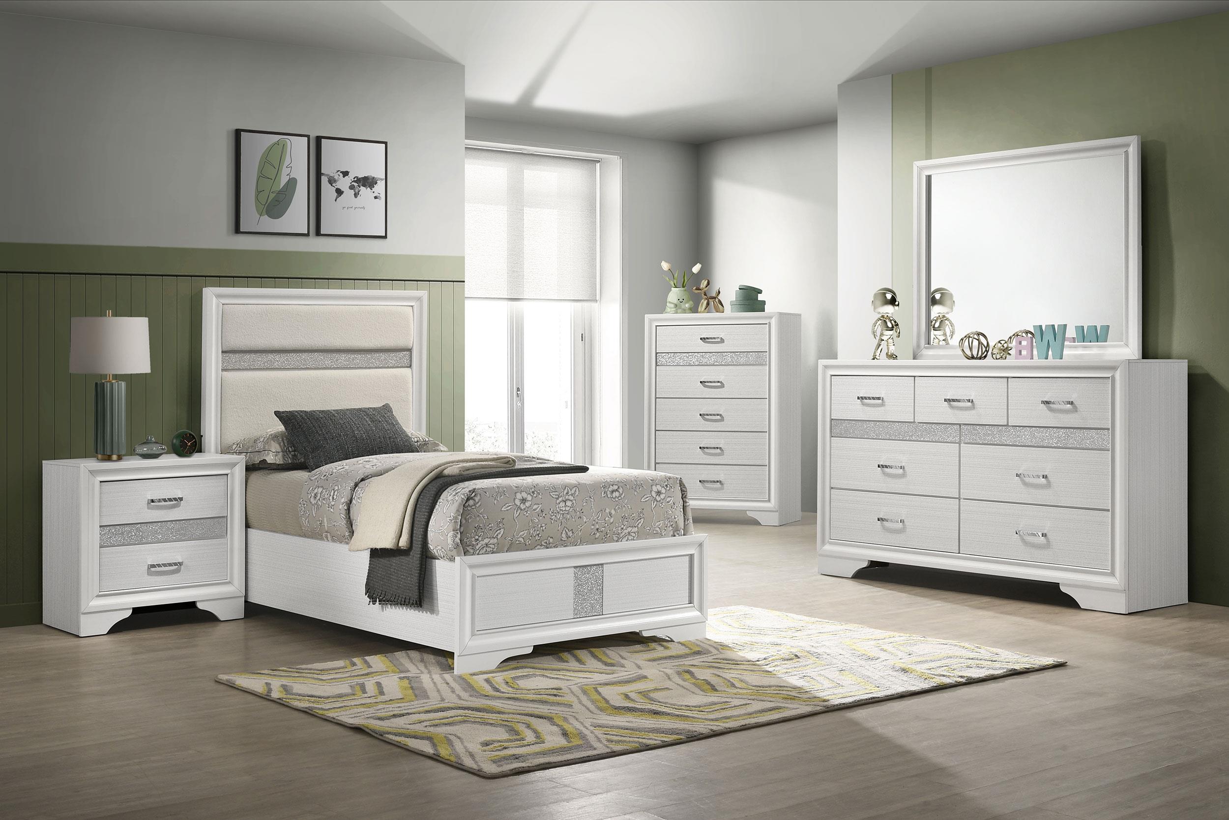 Miranda 5-piece Twin Bedroom Set White - 205110T-S5
