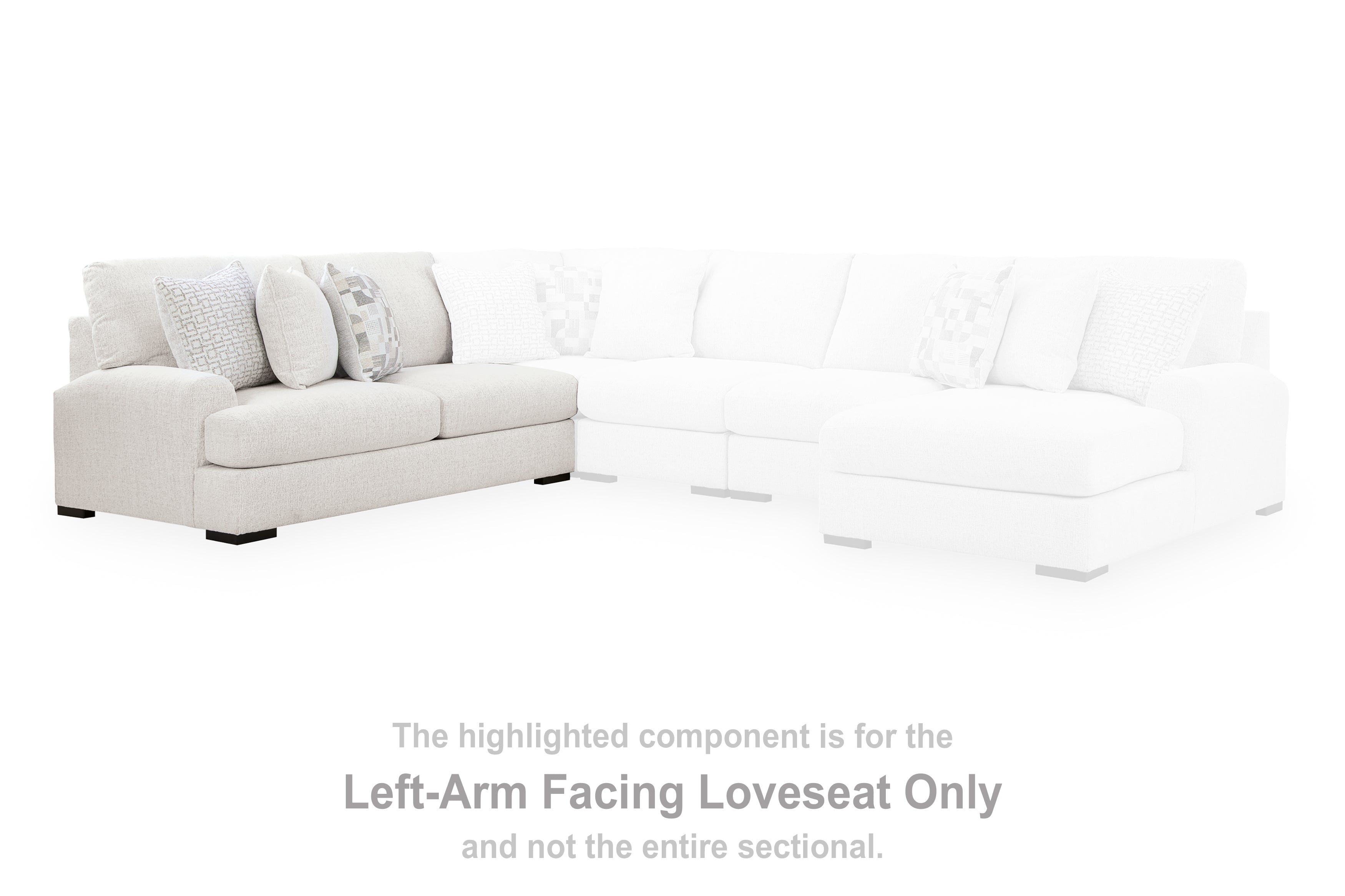 Misty-Lakes Chalk Left-Arm Facing Loveseat - PC6690655