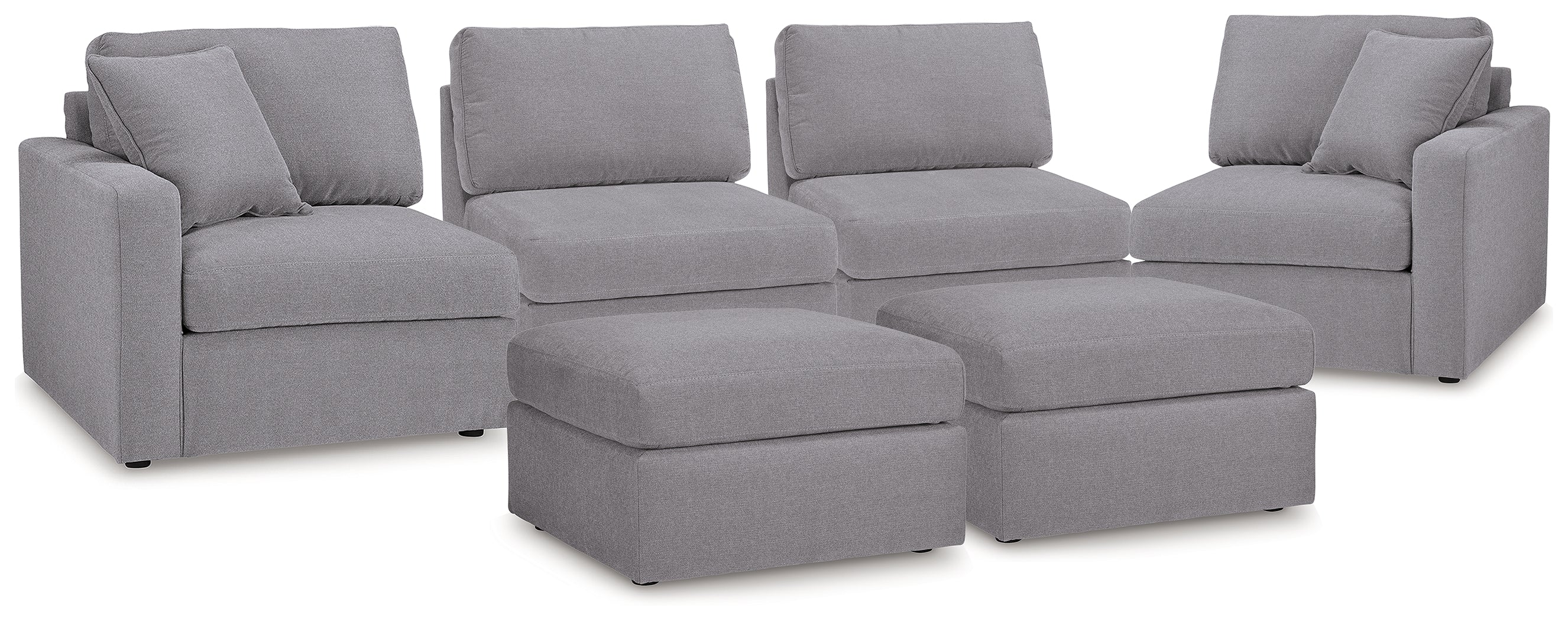 Modmax 4-Piece Sectional and 2 Ottomans - 92104U1