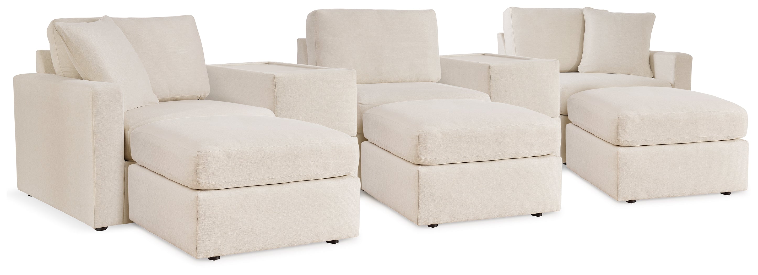 Modmax 5-Piece Sectional and 3 Ottomans - 92103U19
