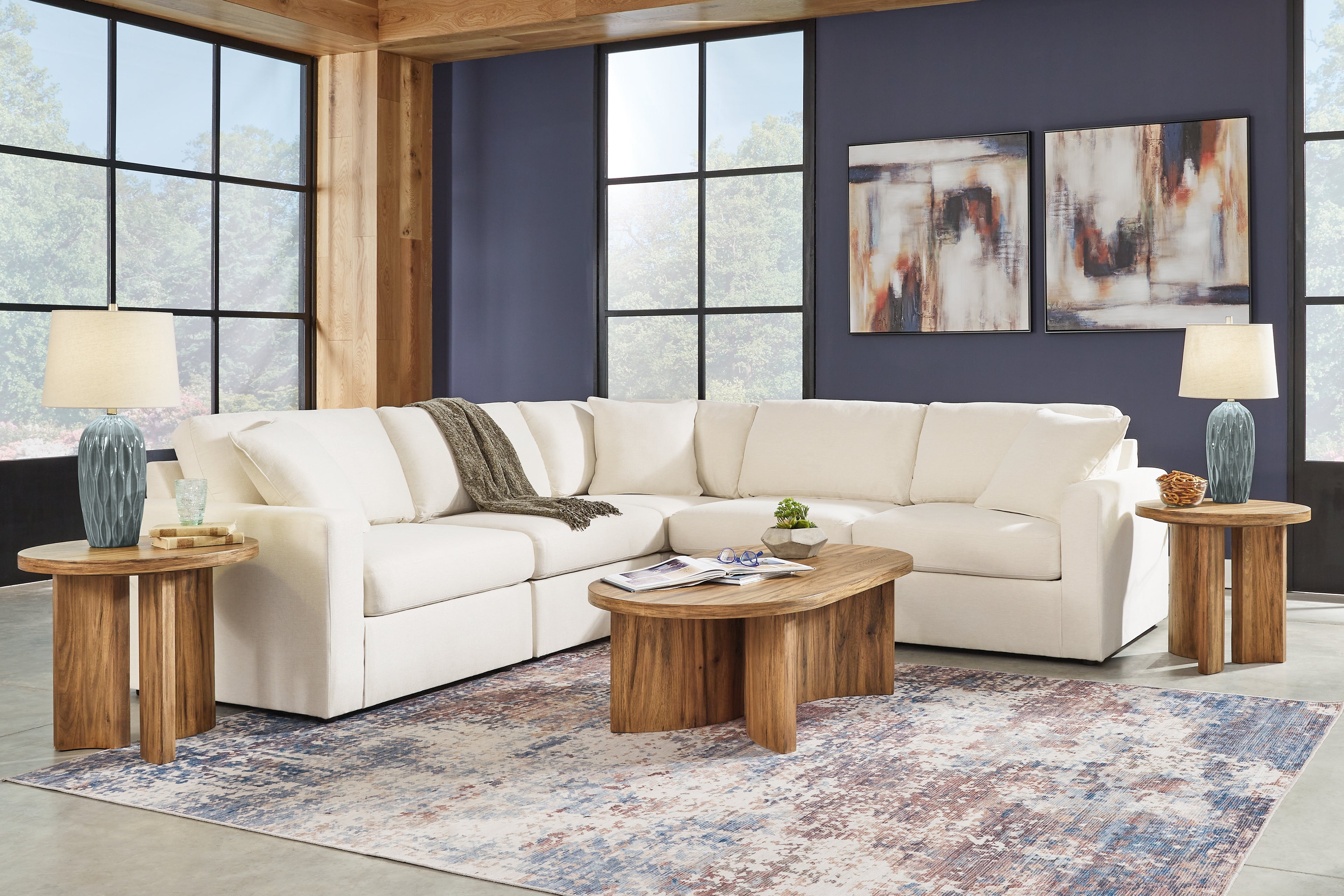 Modmax 5-Piece Sectional and Swivel Glider Recliner - 92103U15