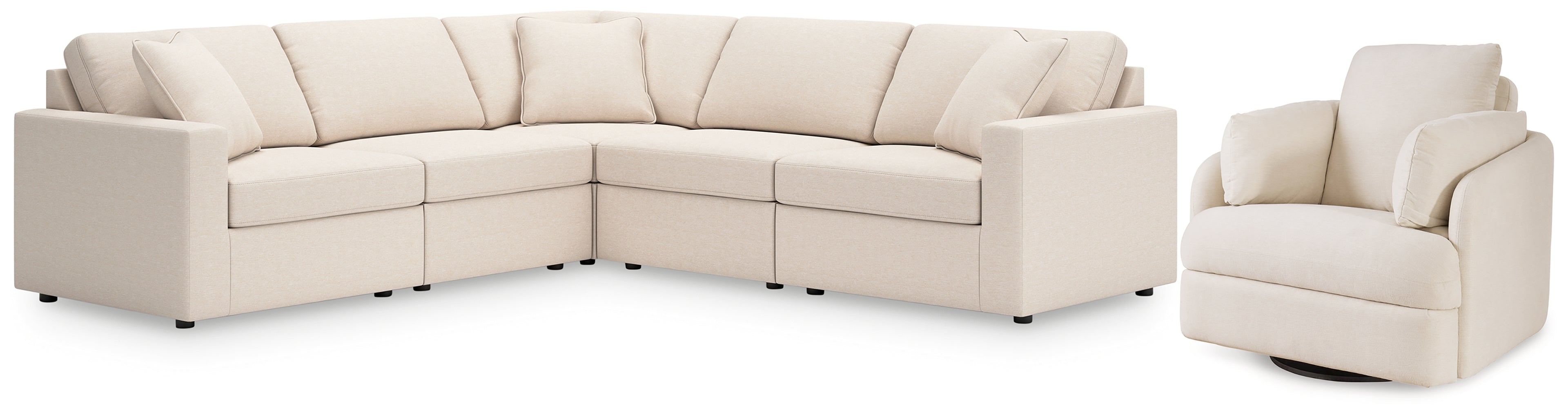 Modmax 5-Piece Sectional and Swivel Glider Recliner - 92103U15