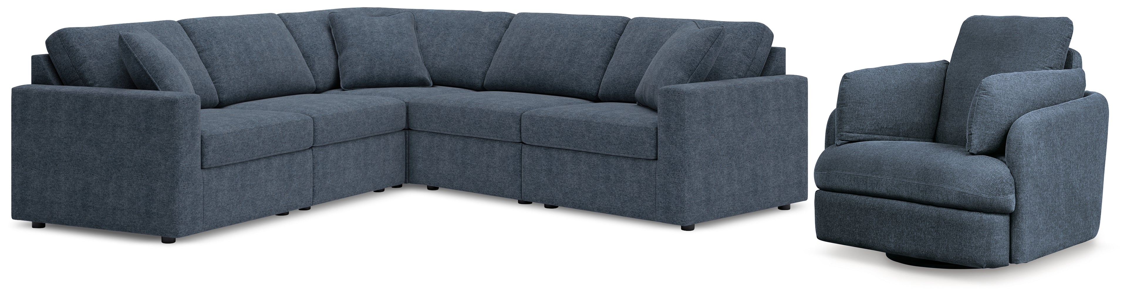 Modmax 5-Piece Sectional and Swivel Glider Recliner - 92121U15