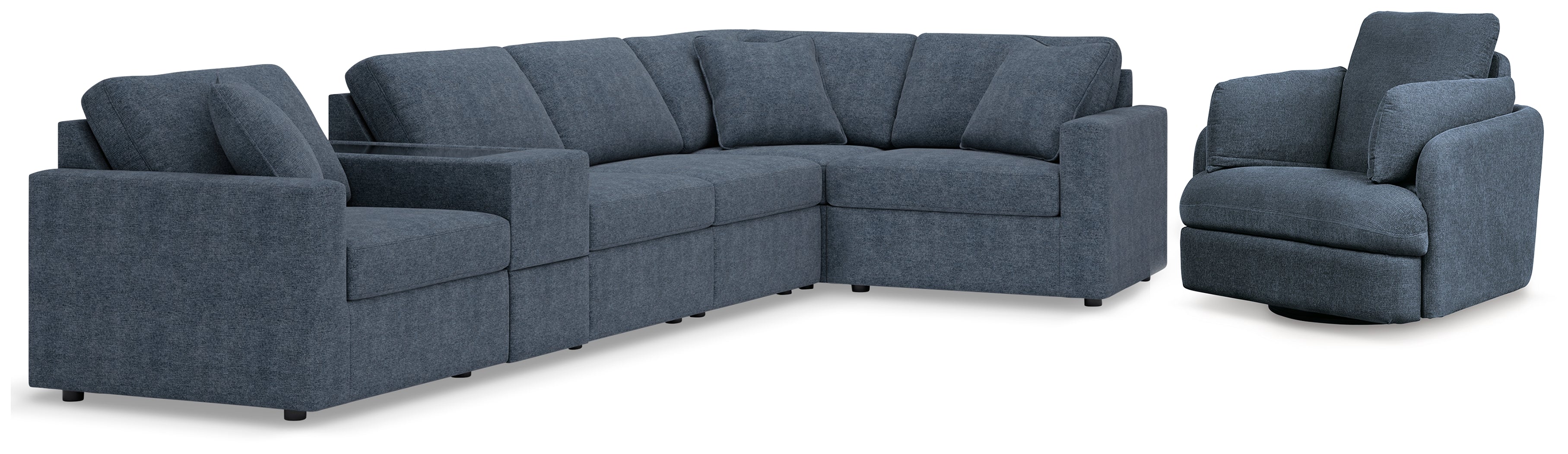 Modmax 6-Piece Sectional and Swivel Glider Recliner - 92121U17
