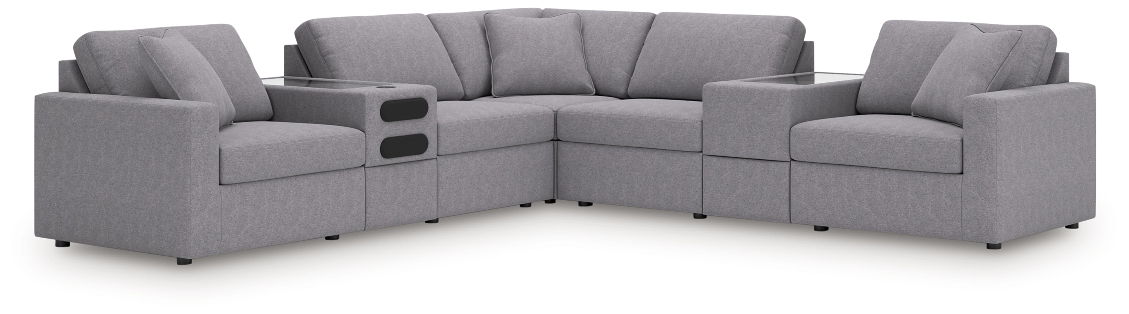 Modmax Granite 7-Piece Balanced Sectional with Audio and Storage Consoles - 92104S69