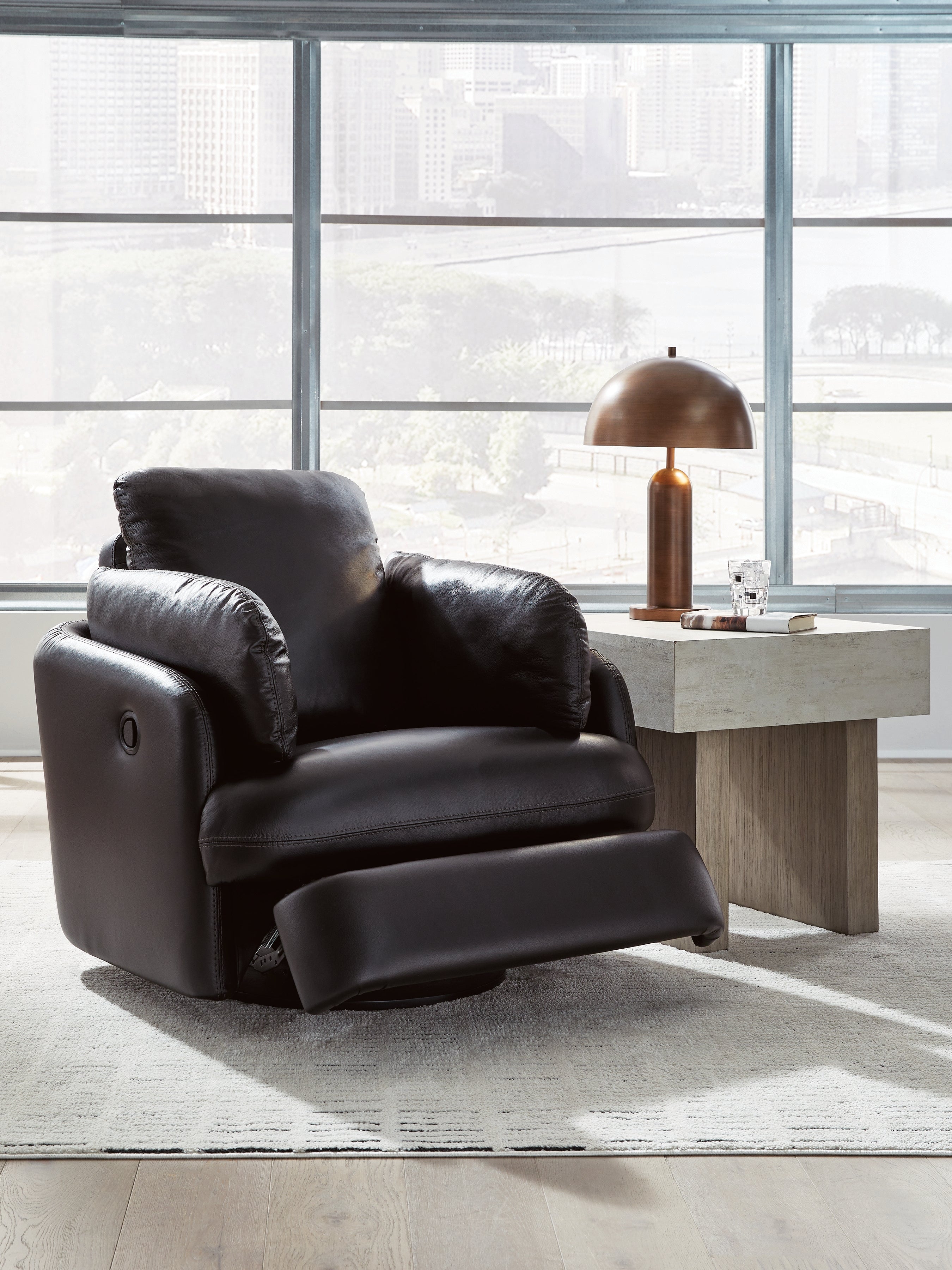 ModMax II Black Swivel Glider Recliner - 7430561