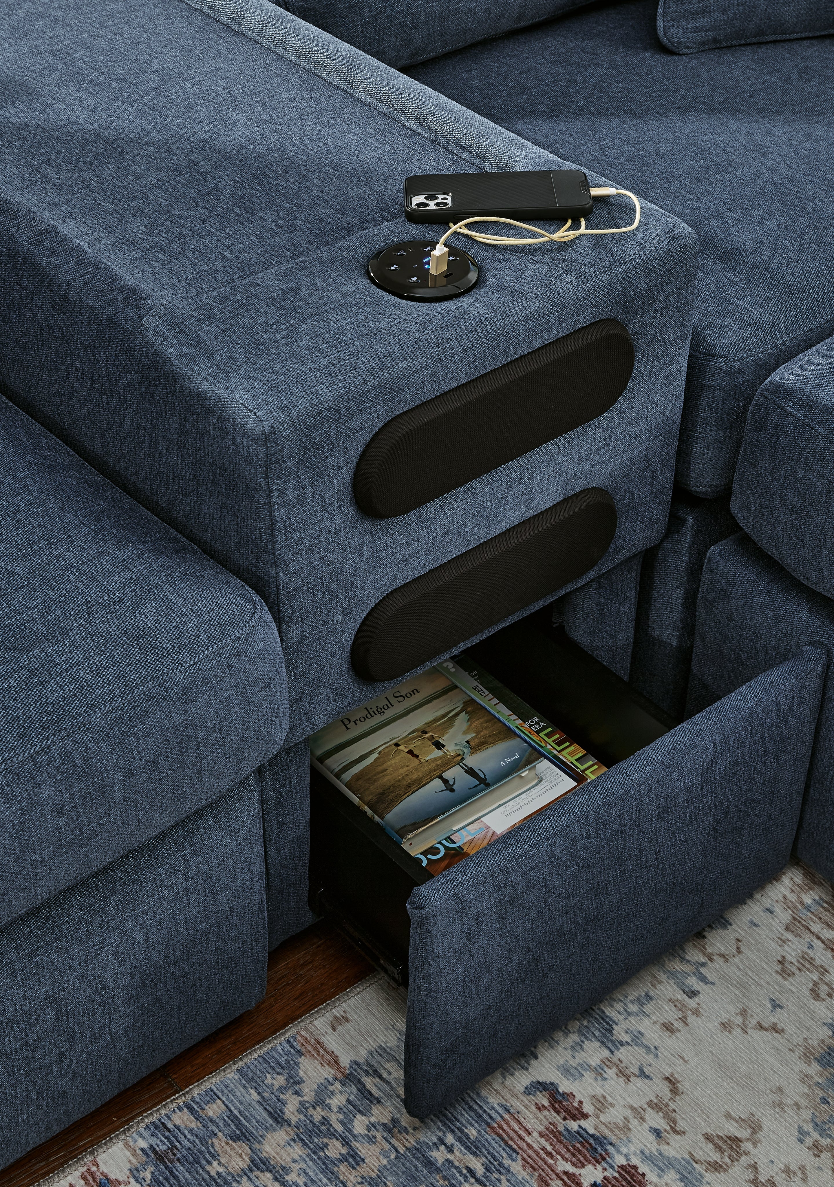 Modmax Ink 7-Piece Sectional with Audio Console - 92121S75