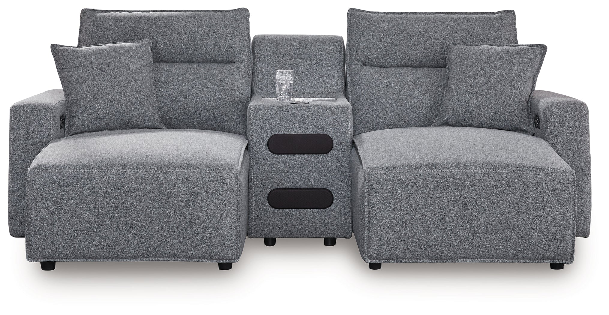 Modmax Salt and Pepper 3-Piece Power Reclining Sectional with Chaise - 65906S12