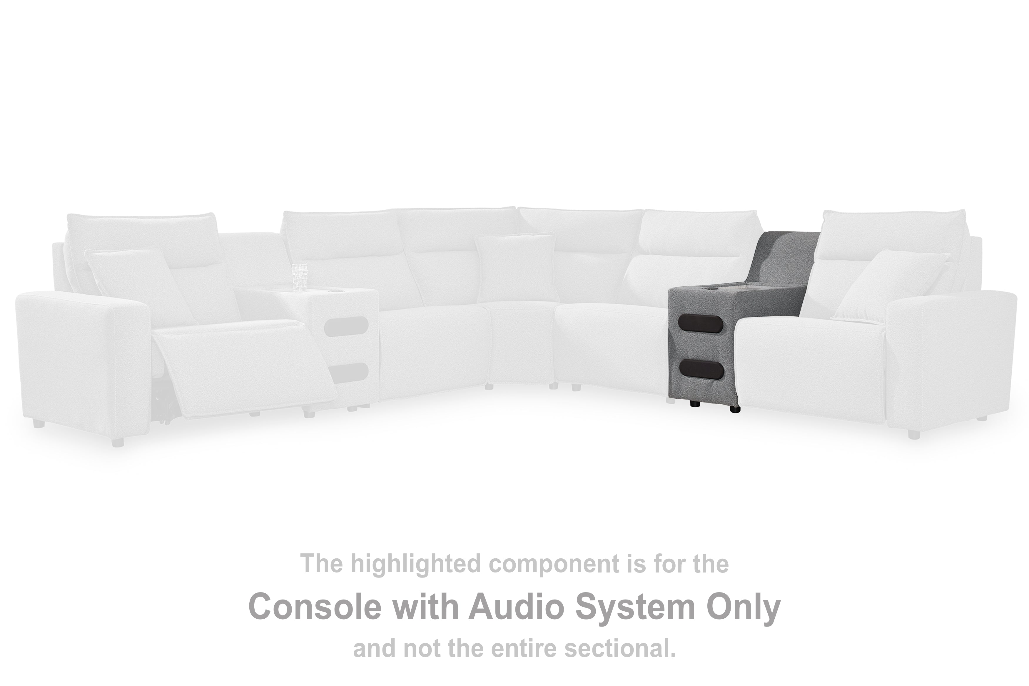 Modmax Salt and Pepper Console with Audio System - 6590660