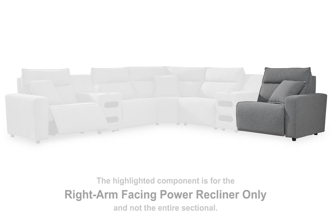 Modmax Salt and Pepper Right-Arm Facing Power Recliner - 6590662