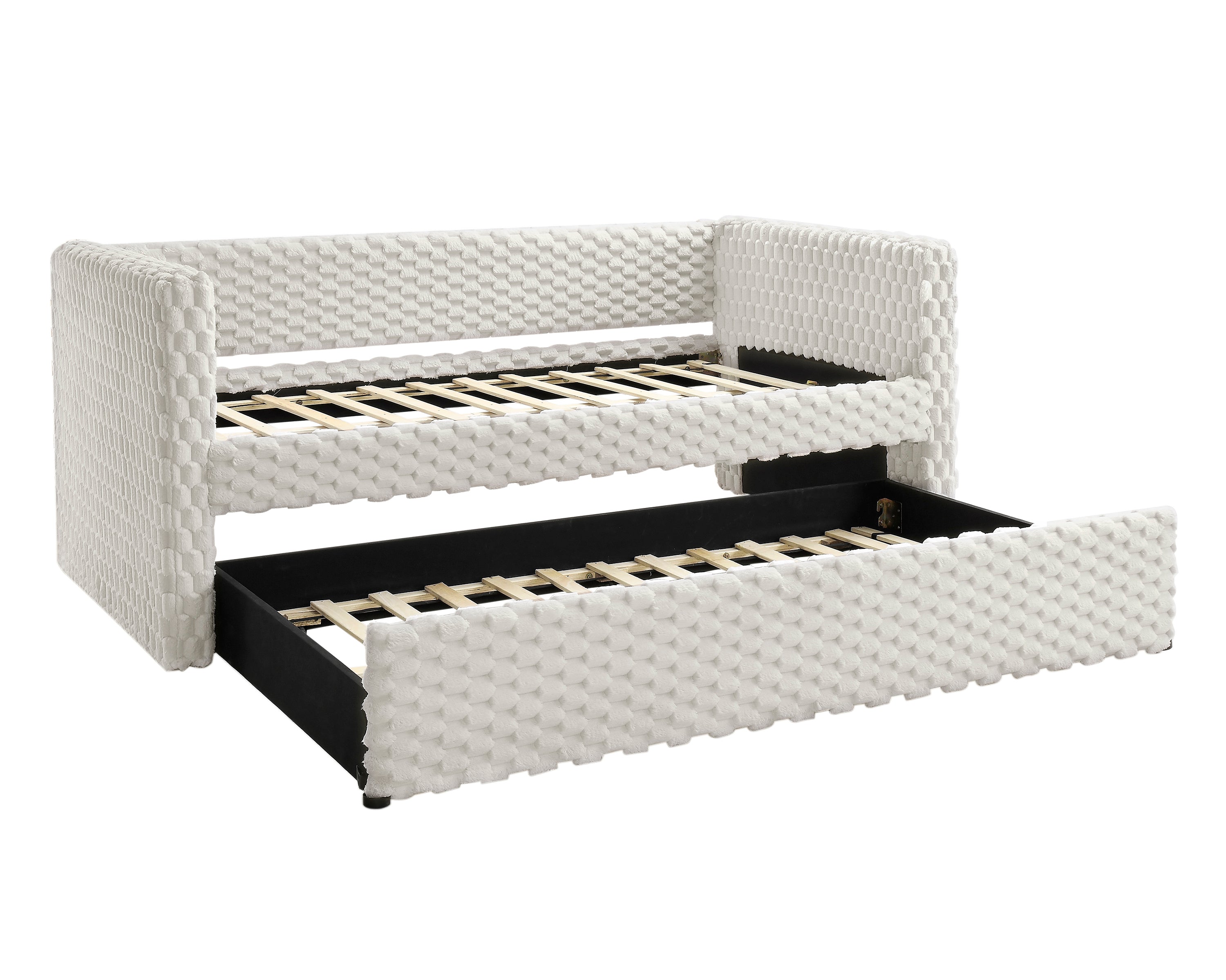 Molly Whote Dove Twin Daybed with Trundle - SET | 5336WH-ARM | 5336WH-BACK - Bien Home Furniture &amp; Electronics