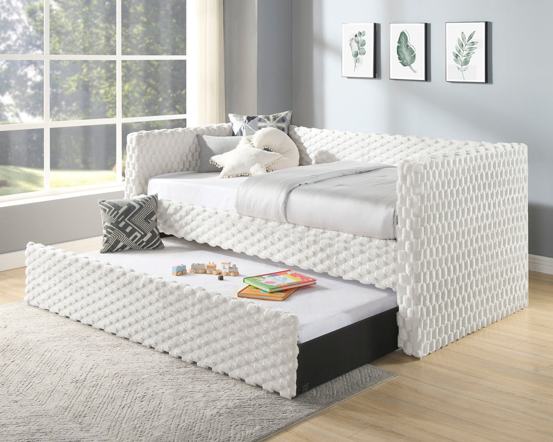 Molly Whote Dove Twin Daybed with Trundle - SET | 5336WH-ARM | 5336WH-BACK - Bien Home Furniture &amp; Electronics