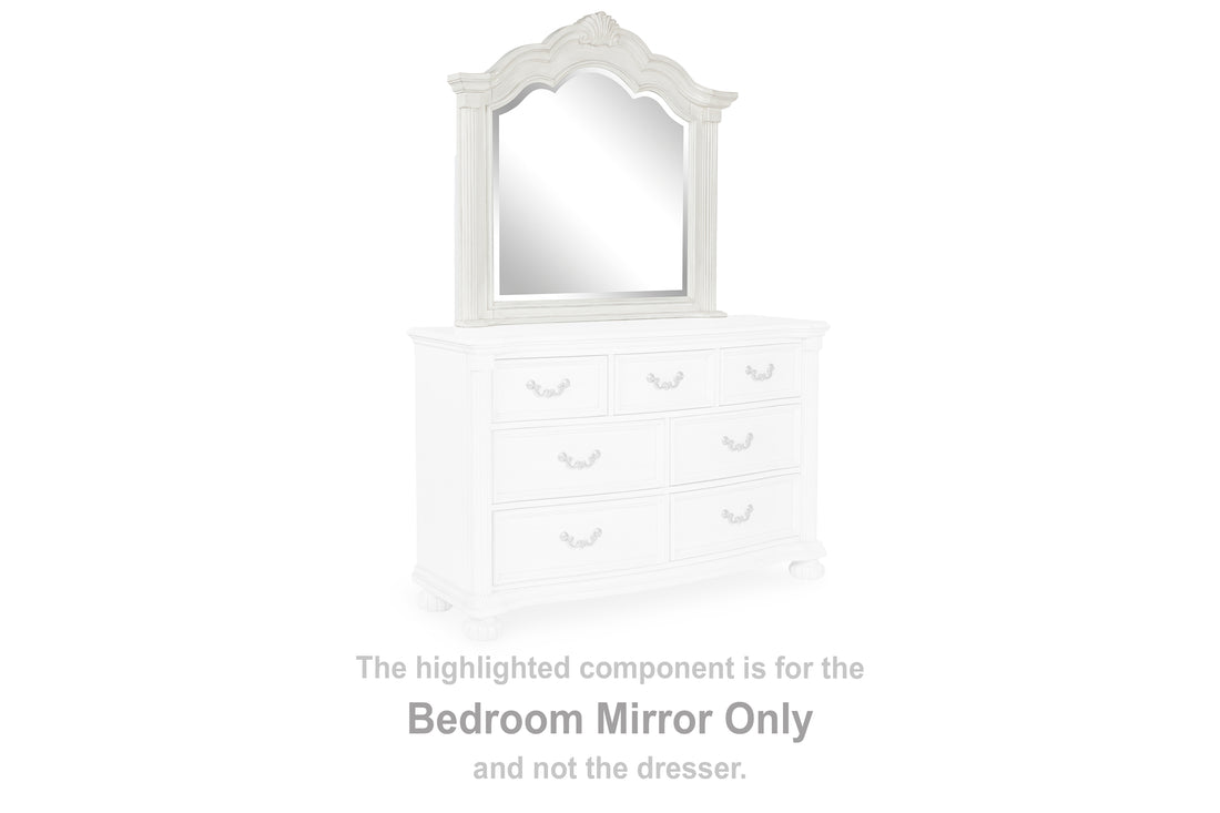 Montelaine Antique White Bedroom Mirror - B795-36