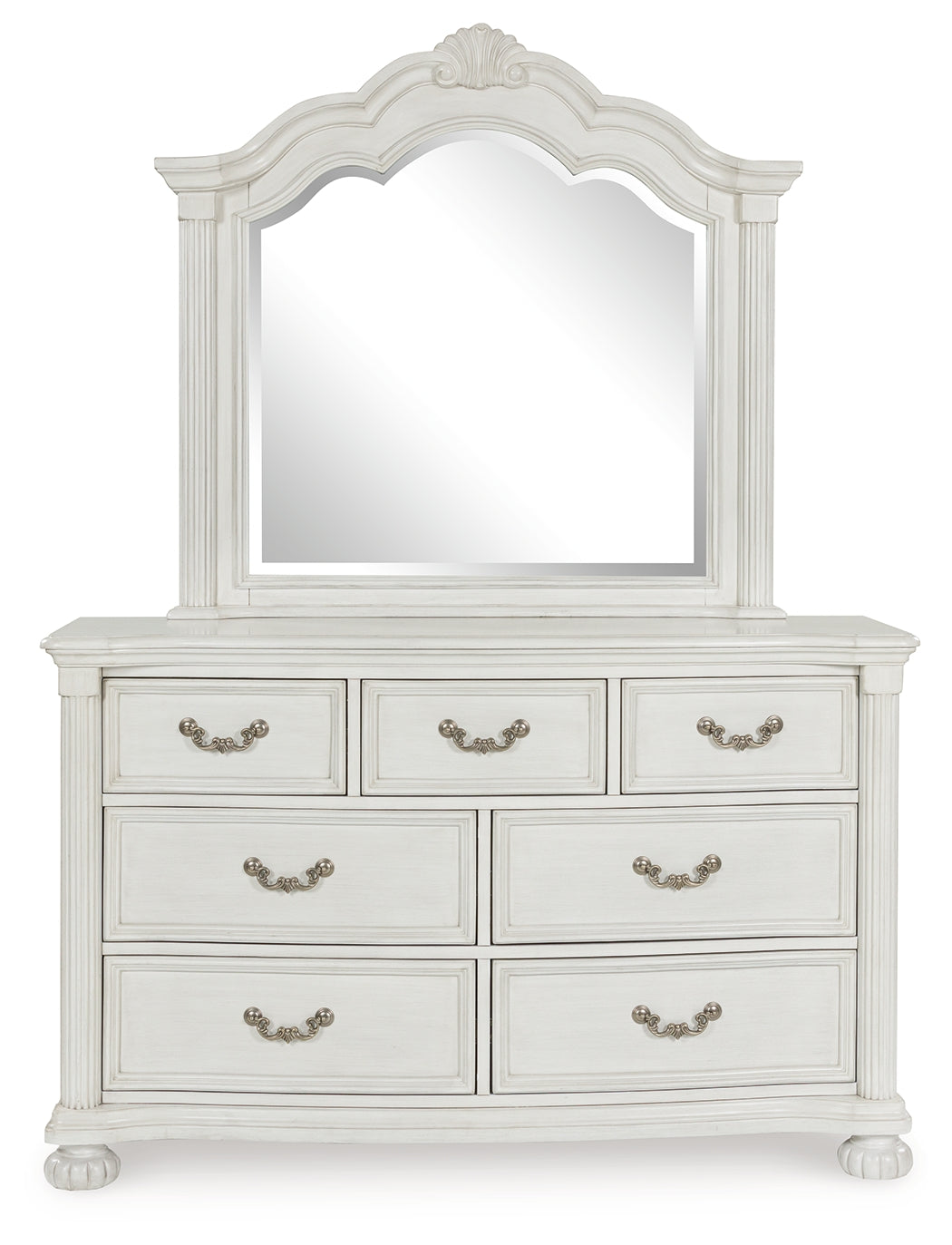 Montelaine Antique White Dresser and Mirror - B795B1