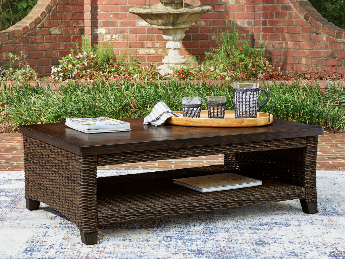 Monterey Point Dark Brown Outdoor Coffee Table - PCP760-701