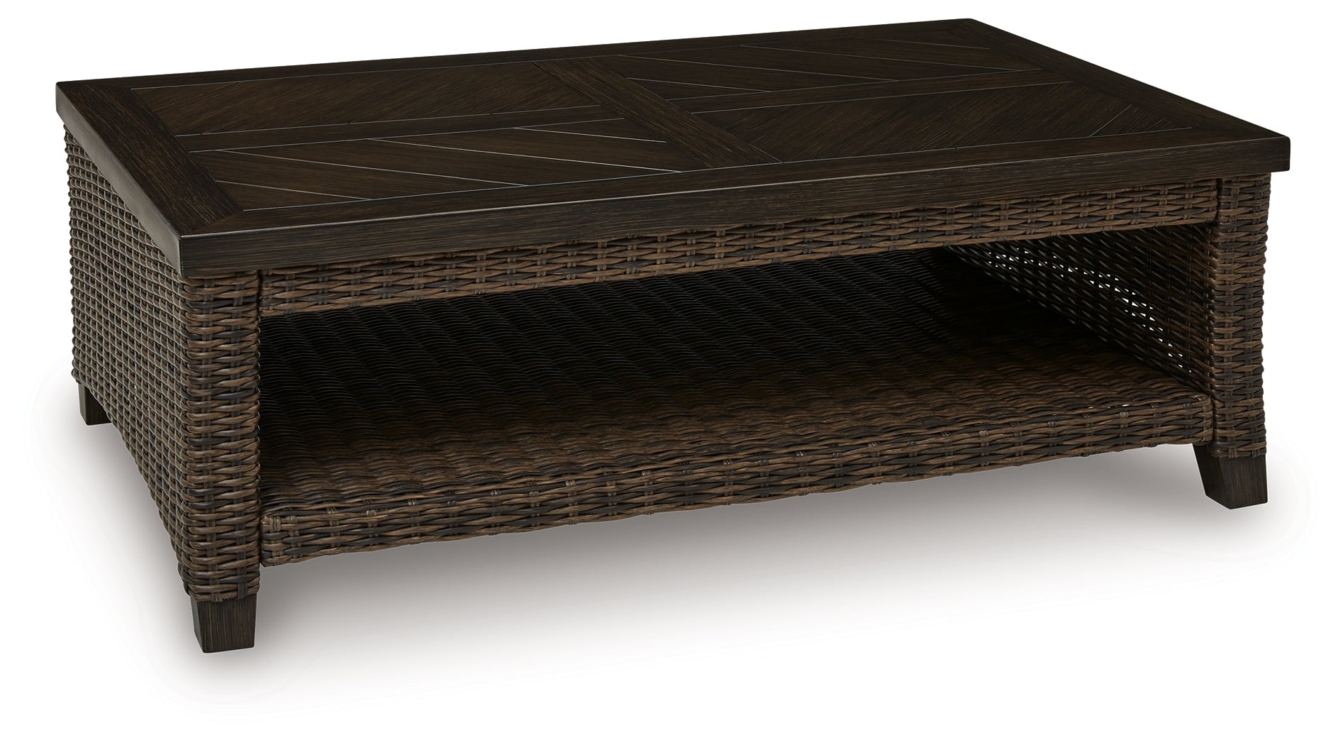 Monterey Point Dark Brown Outdoor Coffee Table - PCP760-701