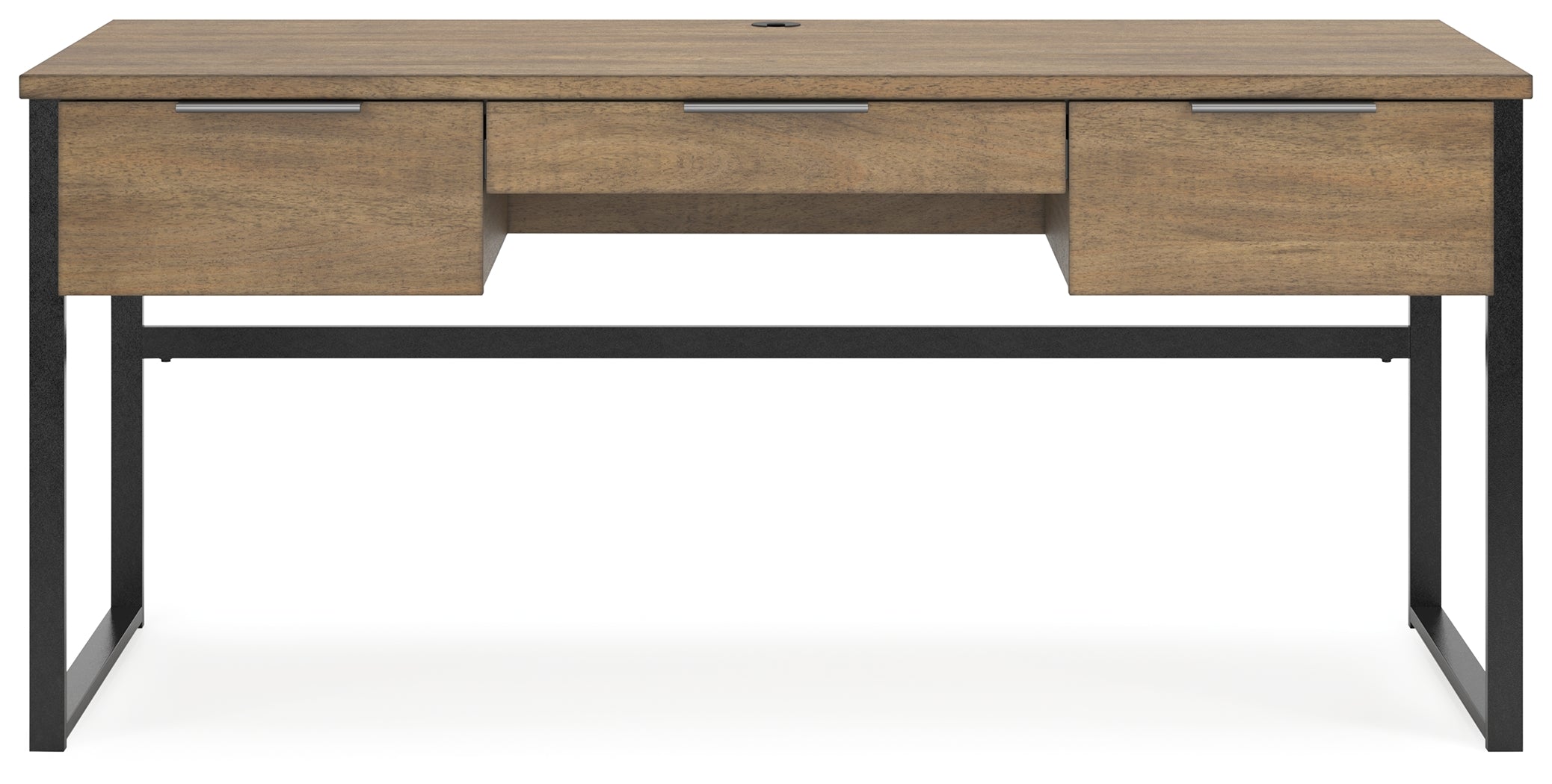 Montia Home Office Desk with Chair and Storage in Light Brown - PKG018523