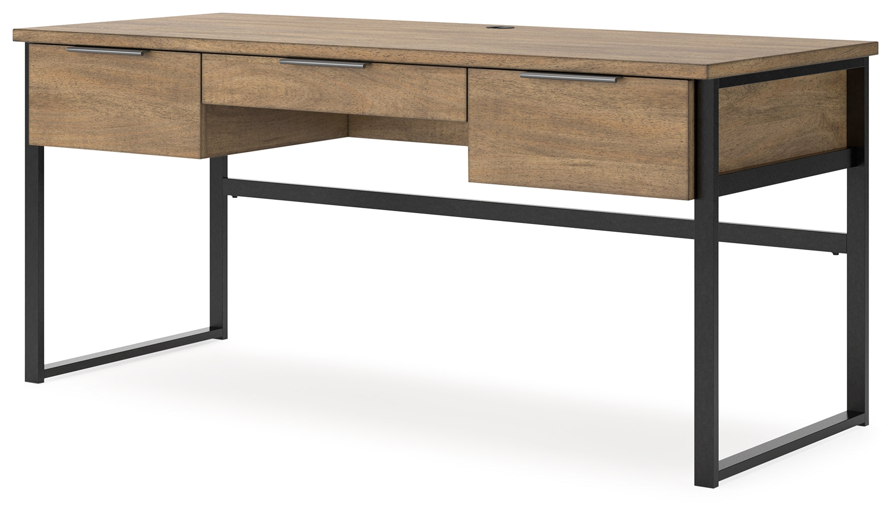 Montia Home Office Desk with Chair and Storage in Light Brown - PKG018523
