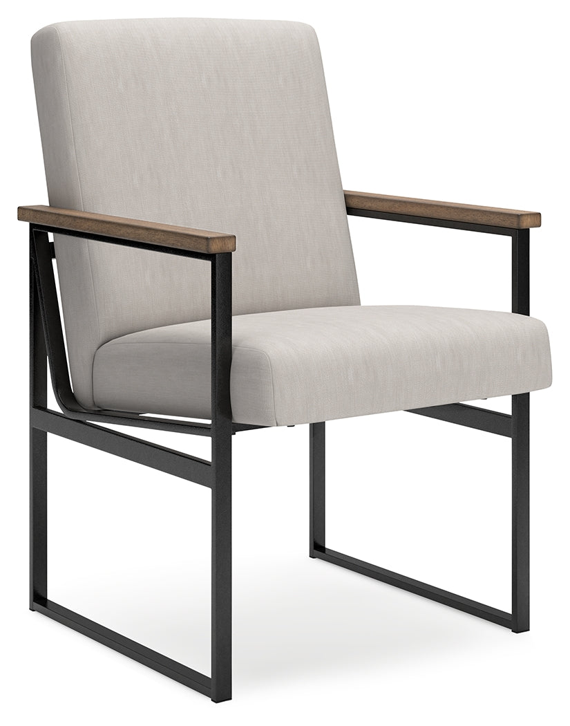 Montia Home Office Desk with Chair and Storage in Light Brown - PKG018523