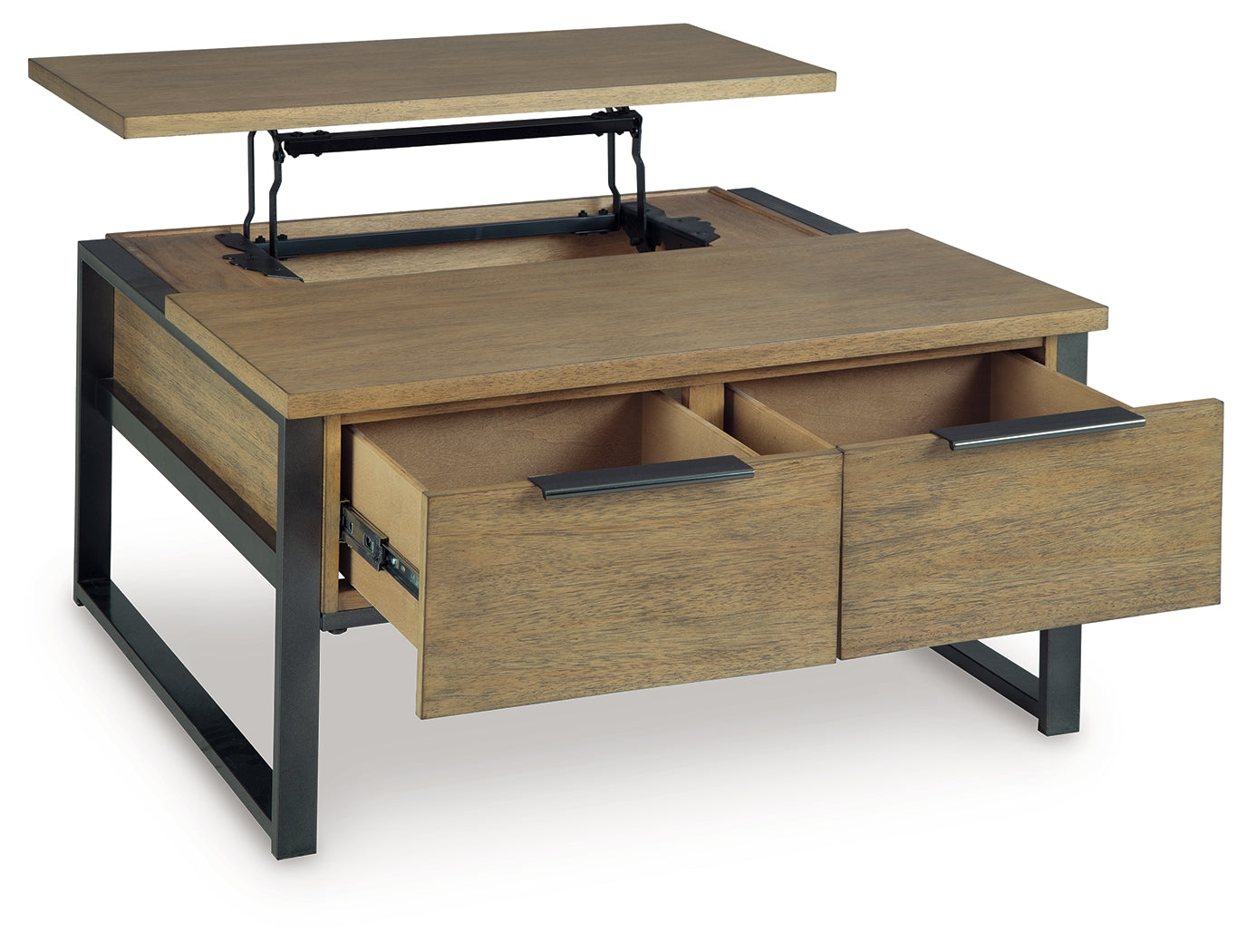 Montia Light Brown Lift-Top Coffee Table - T602-00