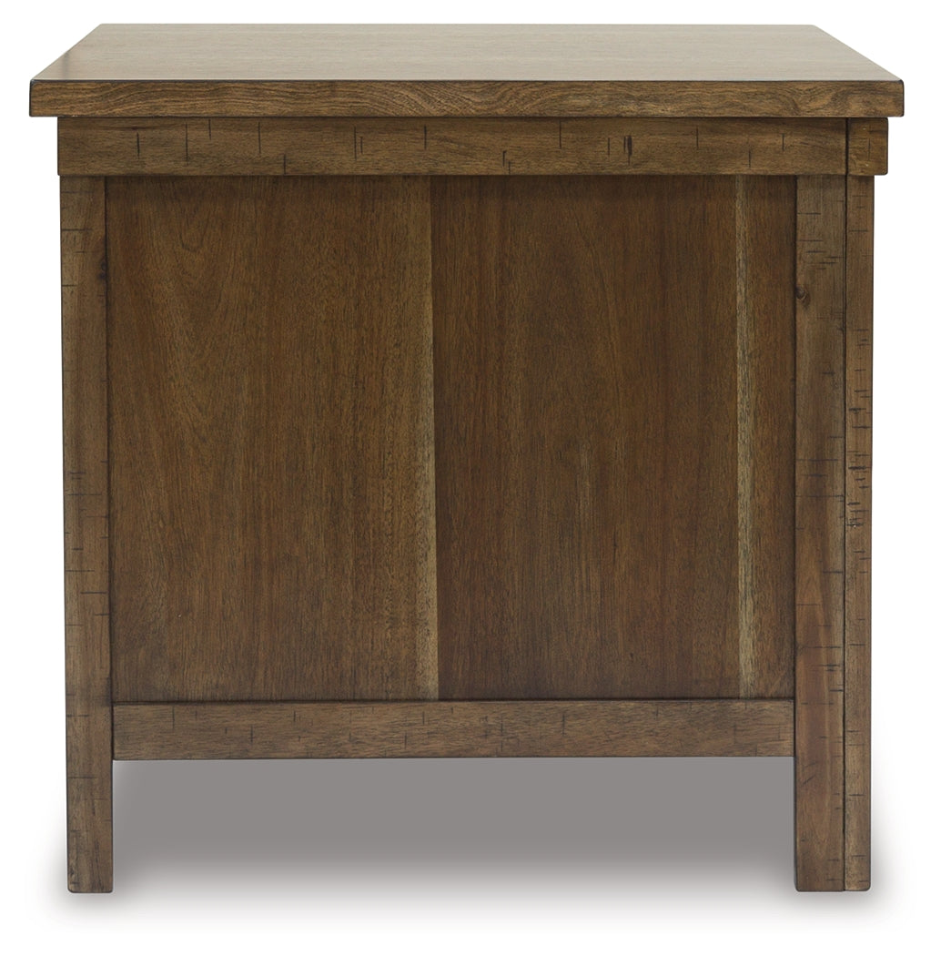 Moriville Coffee Table with 1 End Table in Grayish Brown - PKG015589