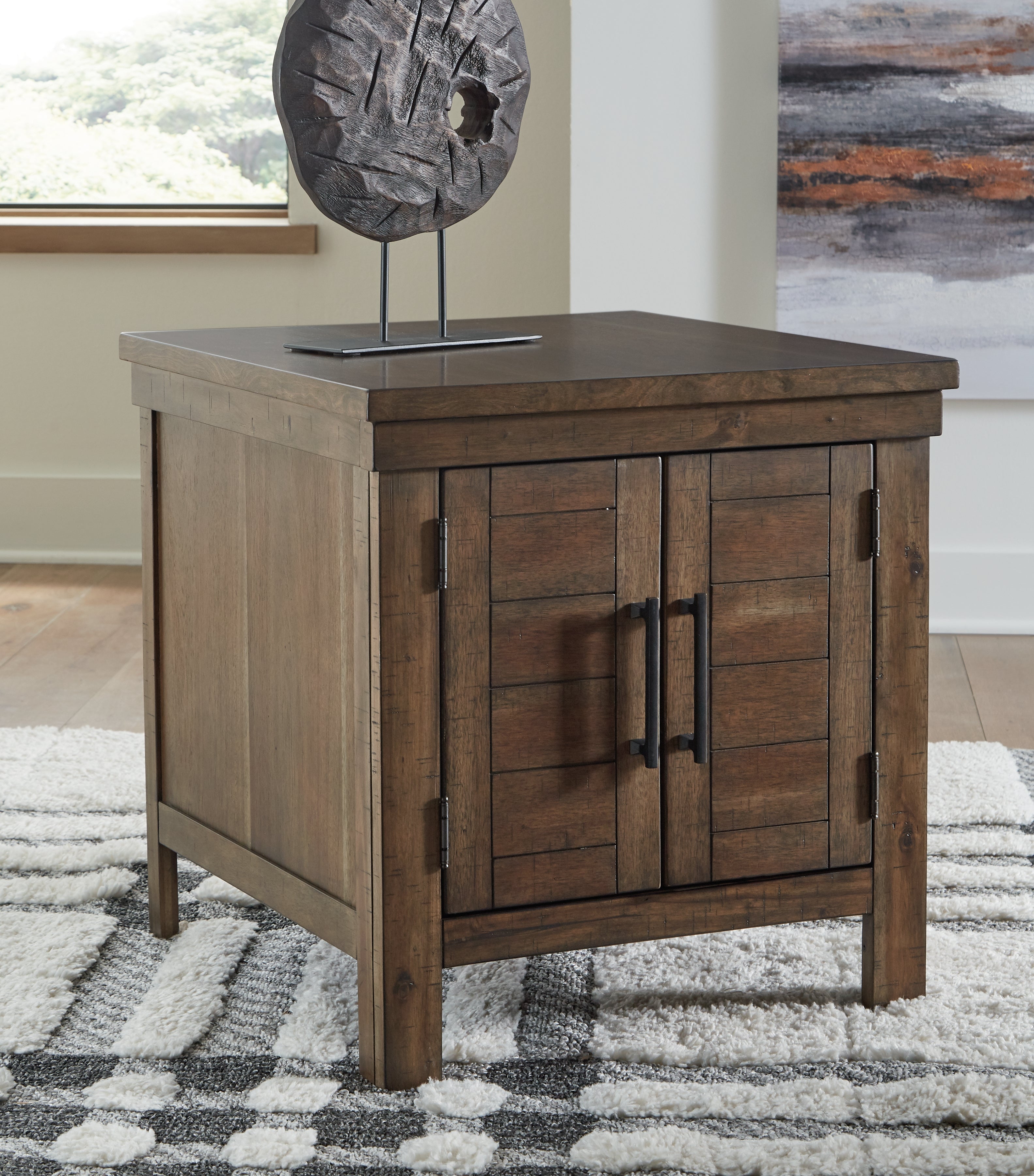 Moriville Coffee Table with 2 End Tables in Grayish Brown - PKG015590