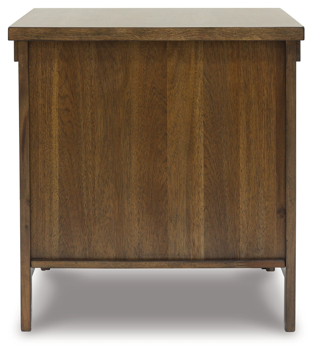 Moriville Coffee Table with 2 End Tables in Grayish Brown - PKG015590