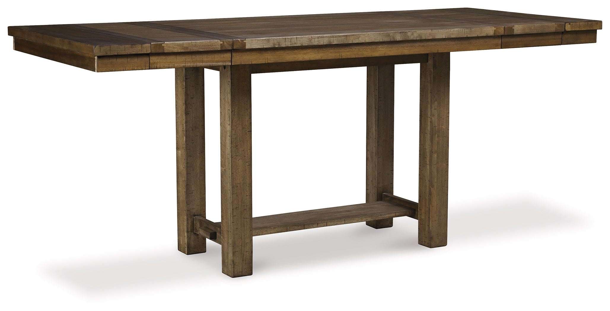 Moriville Counter Height Dining Table and 6 Barstools in Grayish Brown - PKG014920