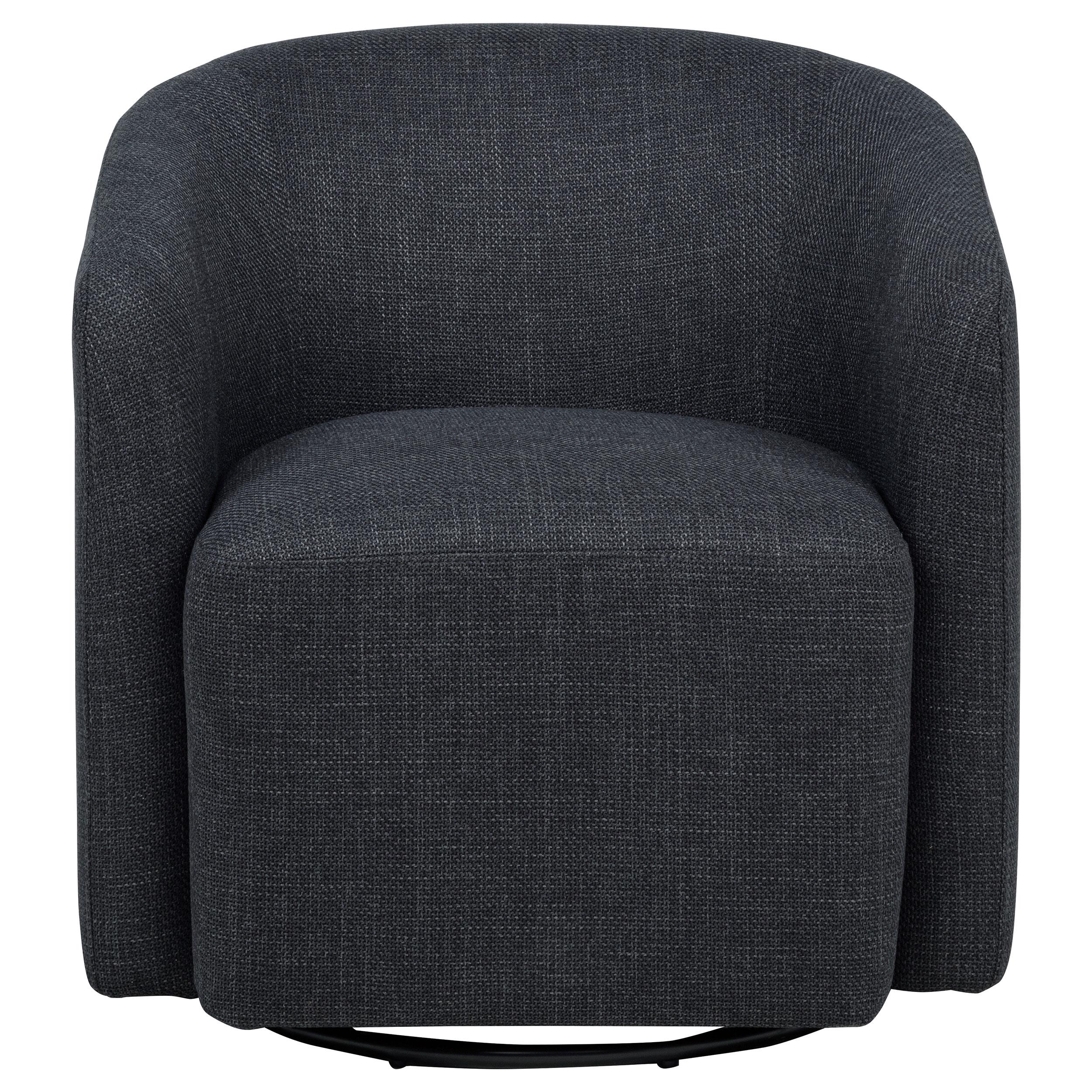 Mossbrook Fabric Upholstered Swivel Accent Chair Anthracite - 903223
