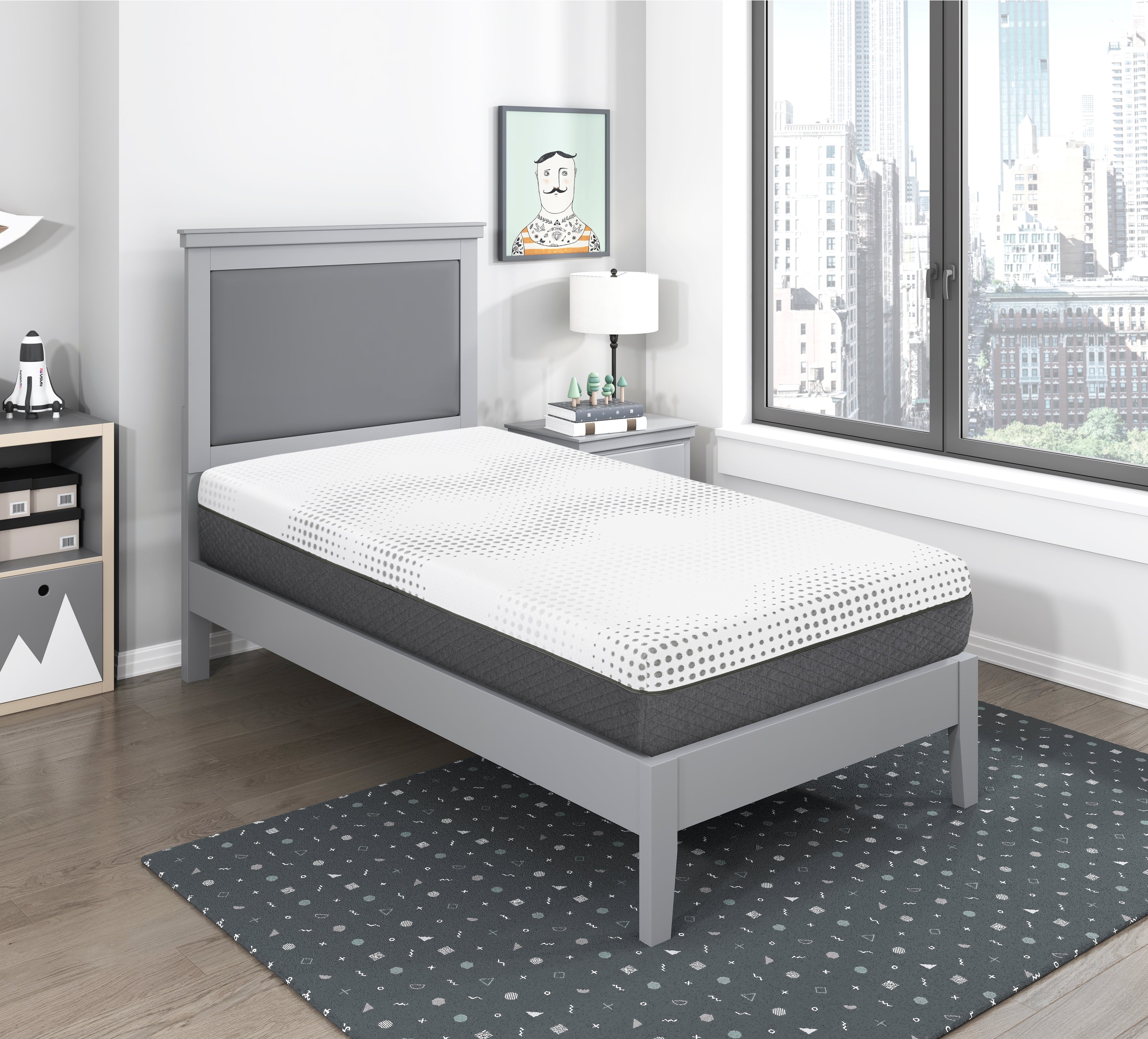 MT-UNH12T 12" Twin Green Tea Gel-Infused Memory Foam Hybrid Mattress - MT-UNH12T