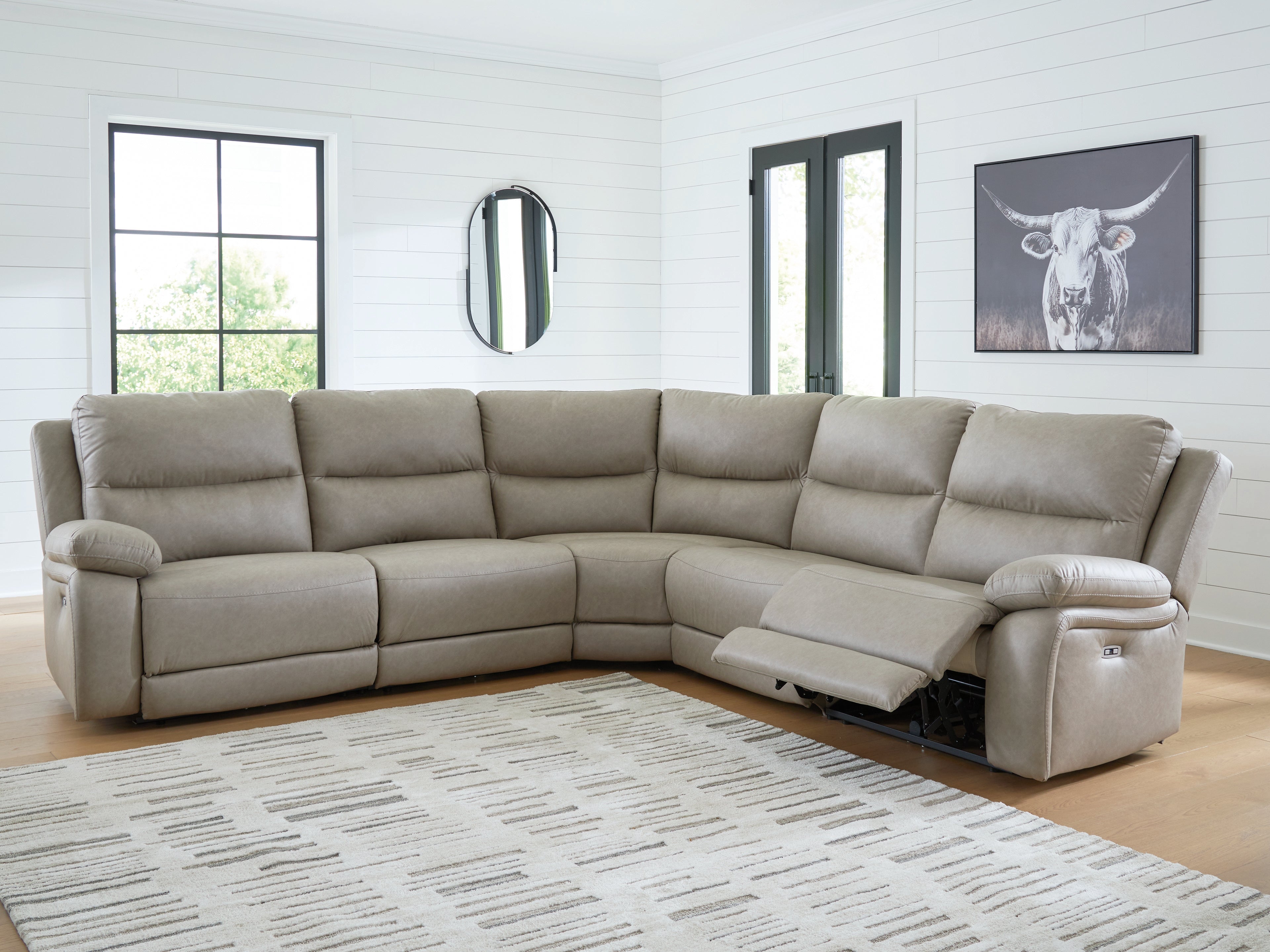 Narwhal Place Pebble 5-Piece Power Reclining Sectional - PC99201S8