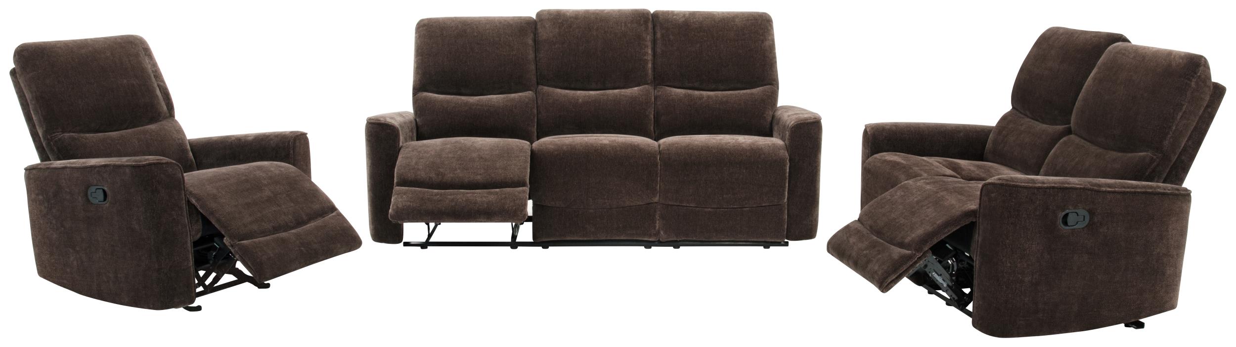 Navarro Chenille Upholstered Glider Recliner Dark Brown - 609573