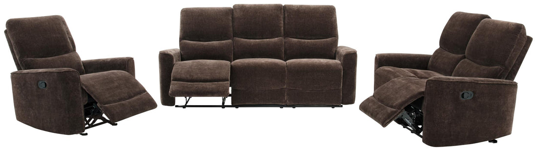 Navarro Chenille Upholstered Glider Recliner Dark Brown - 609573